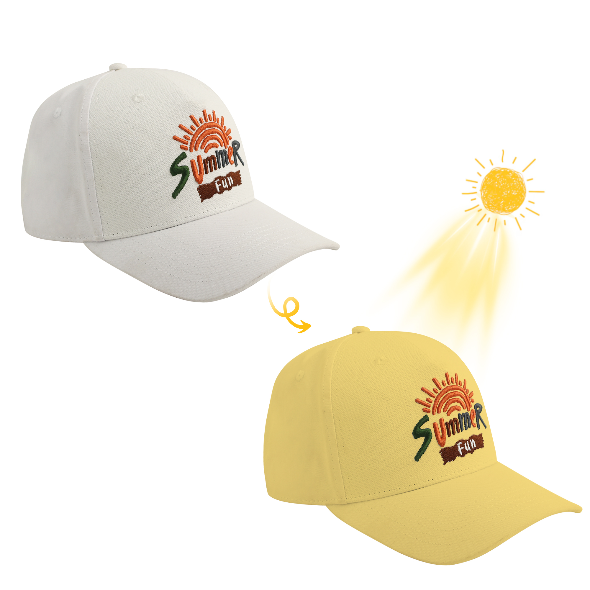 Colour Changing Baseball Cap 5 Panel - Image 6