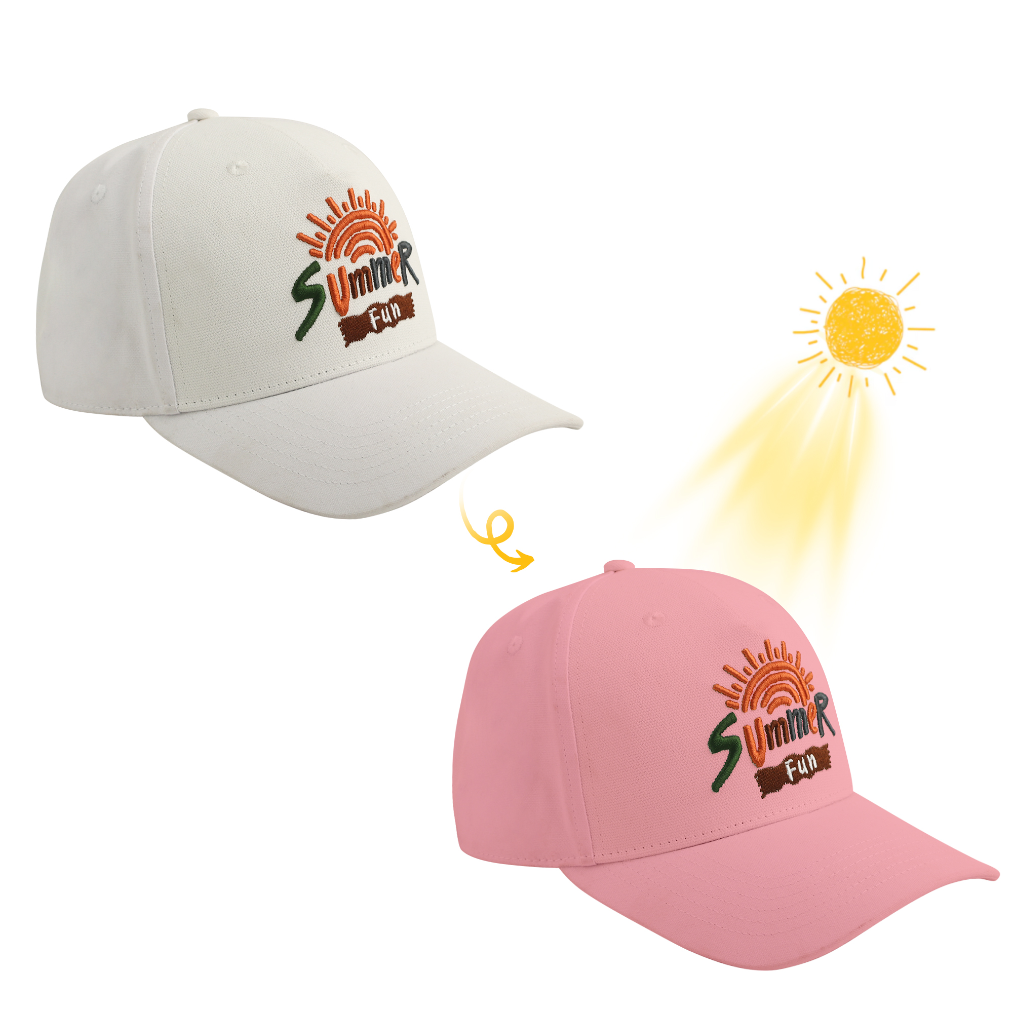 Colour Changing Baseball Cap 5 Panel - Image 4