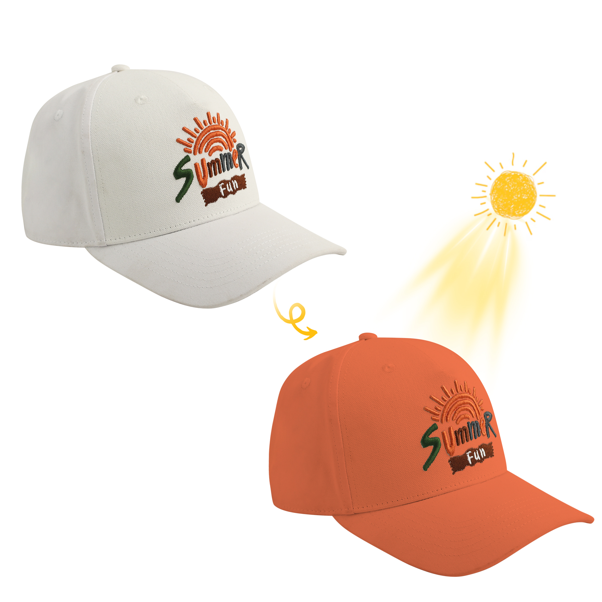Colour Changing Baseball Cap 5 Panel - Image 3