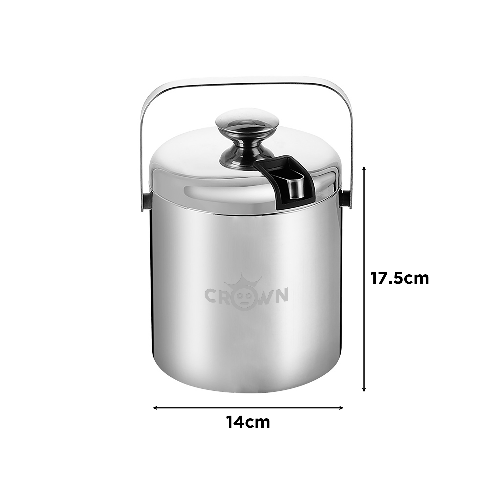 Ice Bucket With Lid And Tongs - Image 3