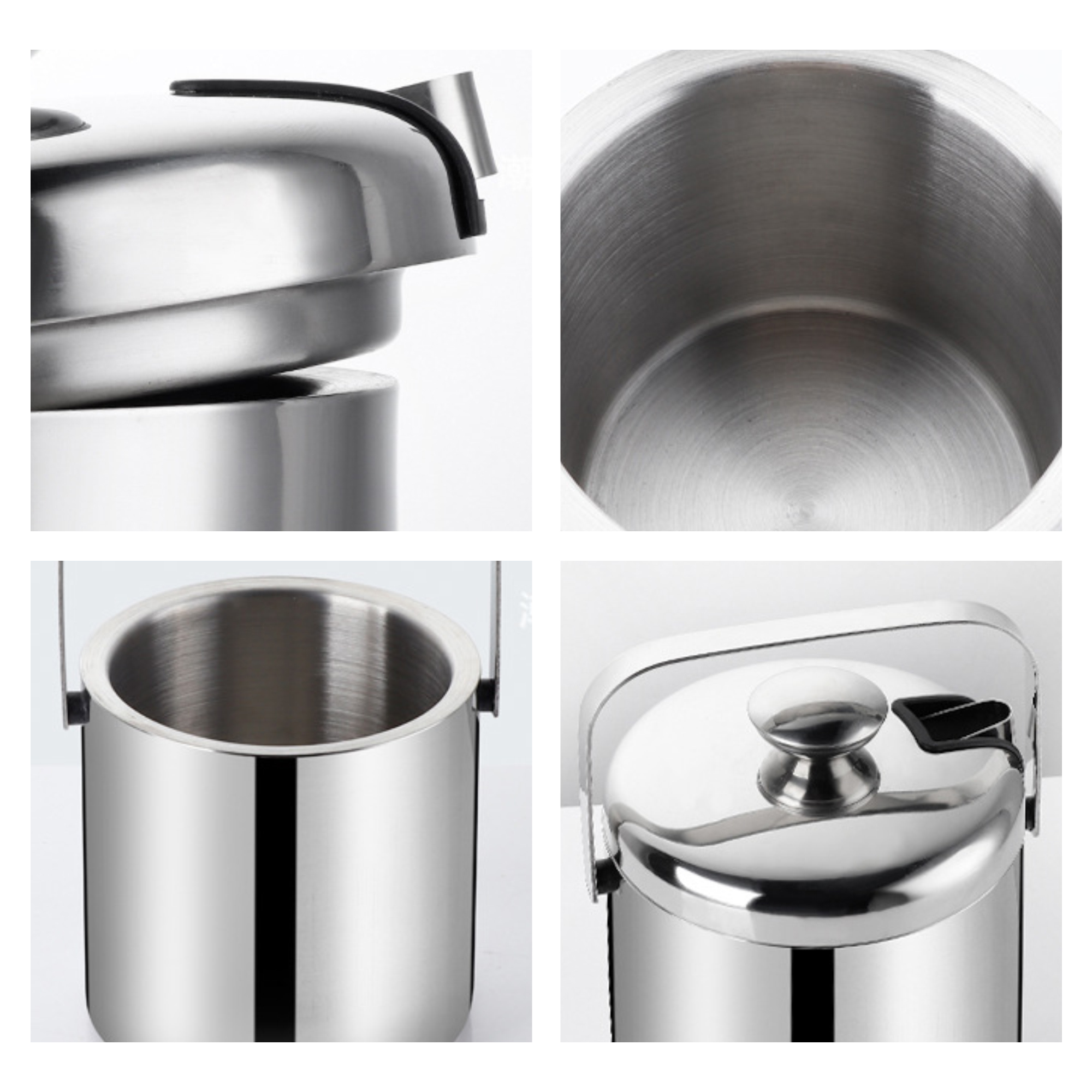 Ice Bucket With Lid And Tongs - Image 5