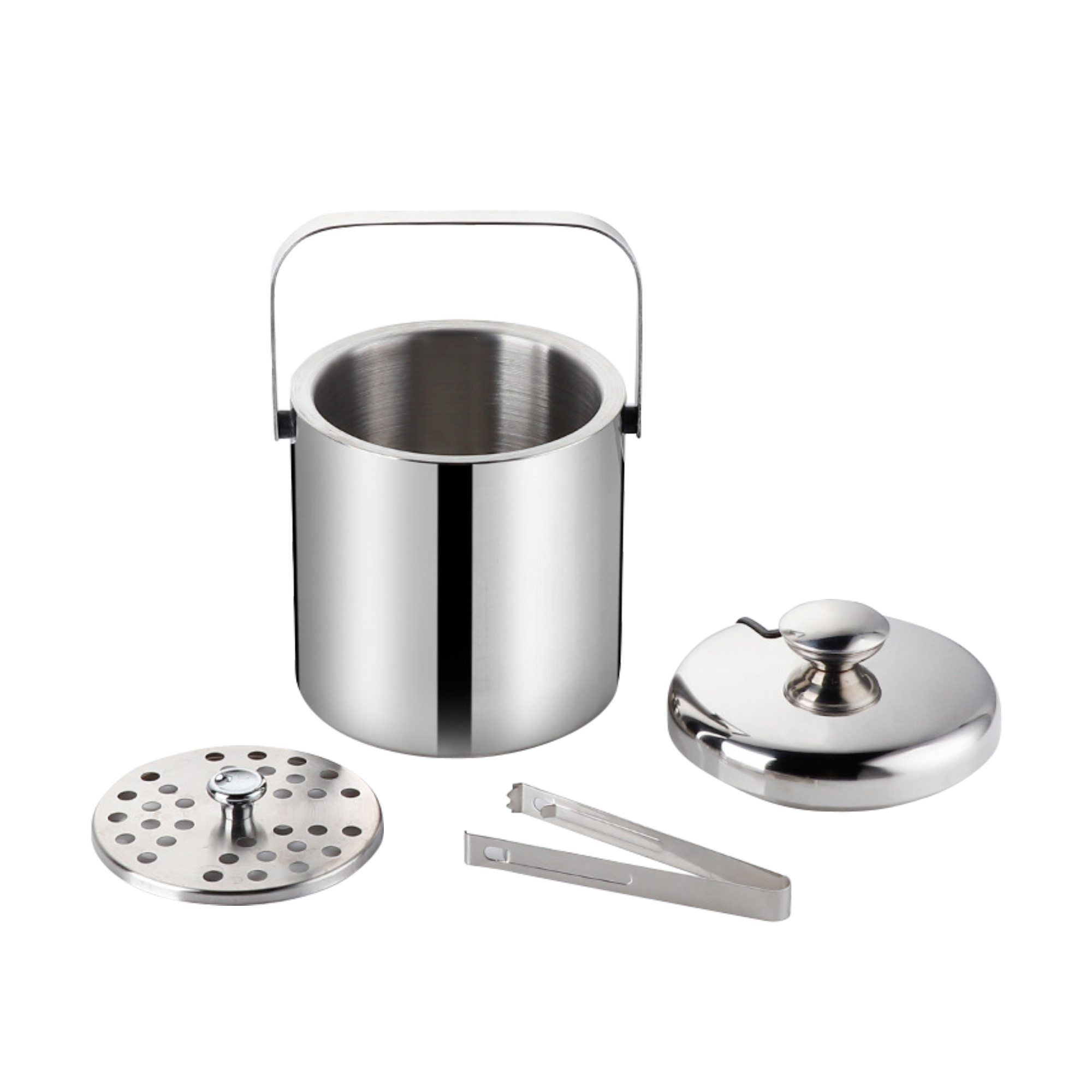 Ice Bucket With Lid And Tongs - Image 2