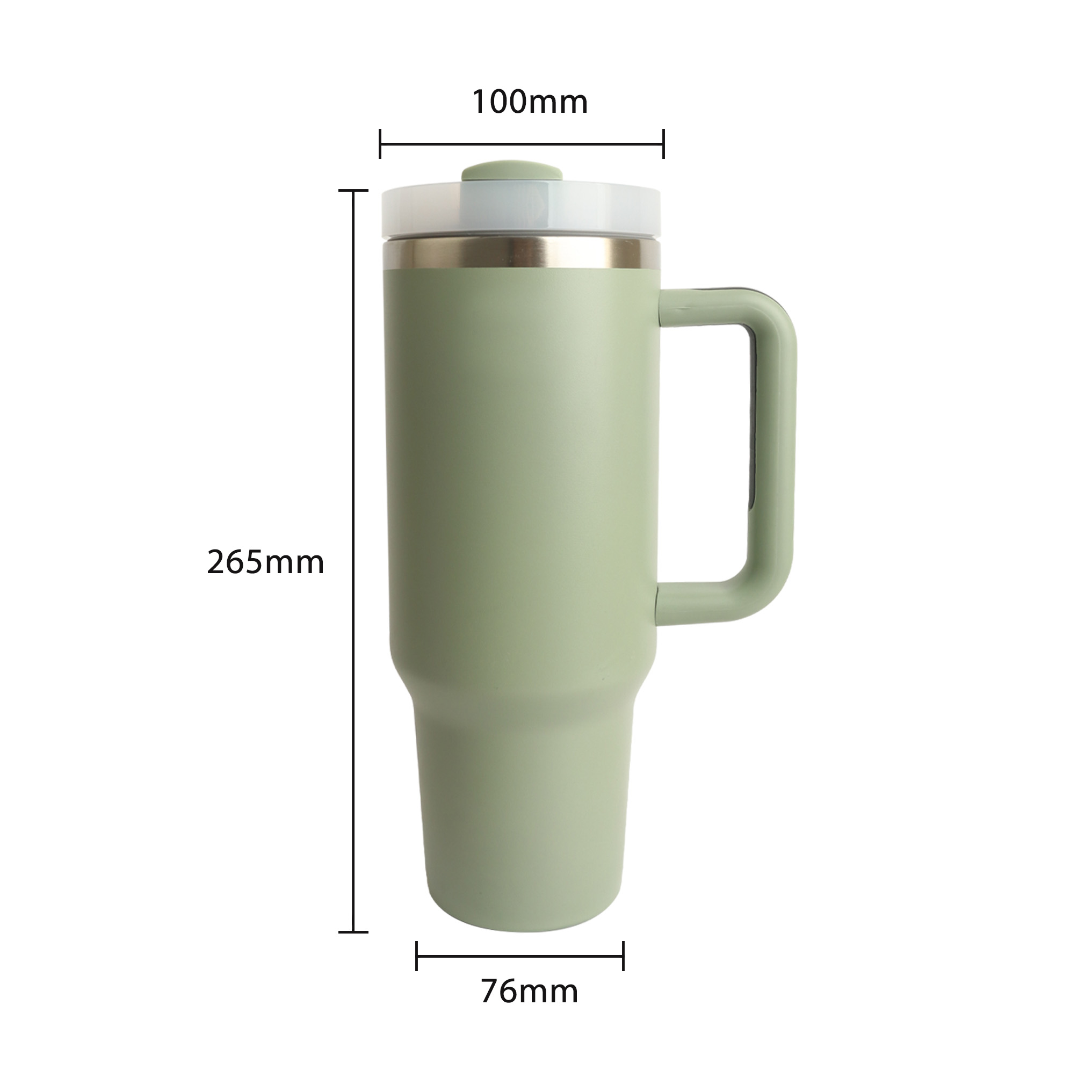 1.2L Stainless Steel Tumbler with Lid and Straw - Image 14