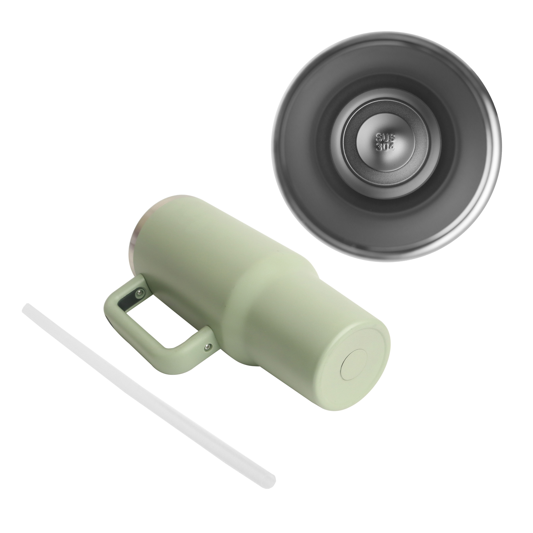 1.2L Stainless Steel Tumbler with Lid and Straw - Image 12