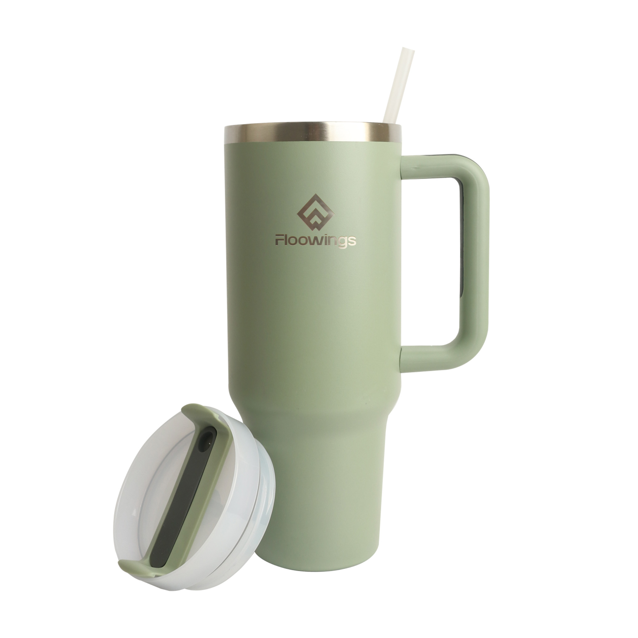 1.2L Stainless Steel Tumbler with Lid and Straw - Image 13