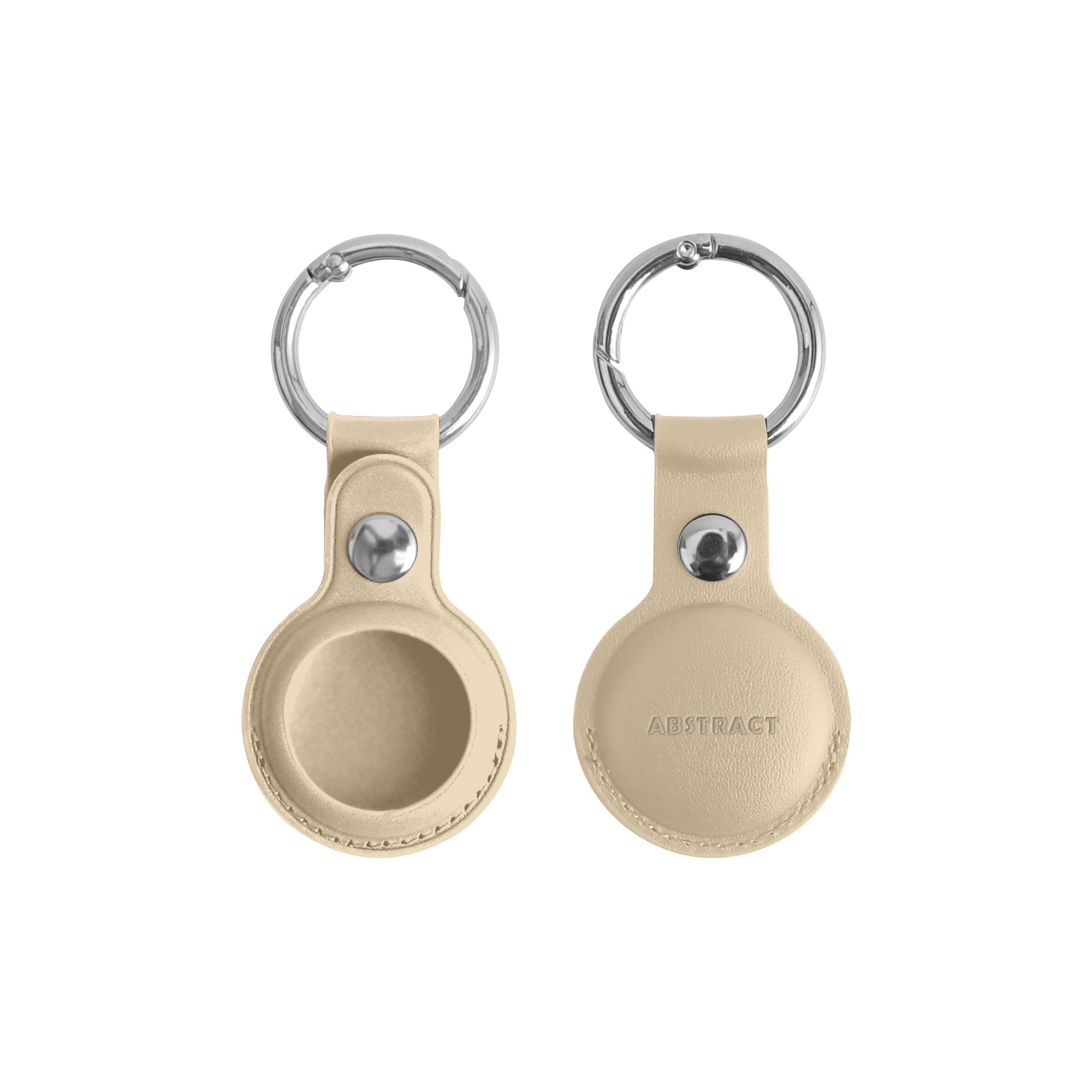 PU Leather AirTag Holder with Keyring - Image 11