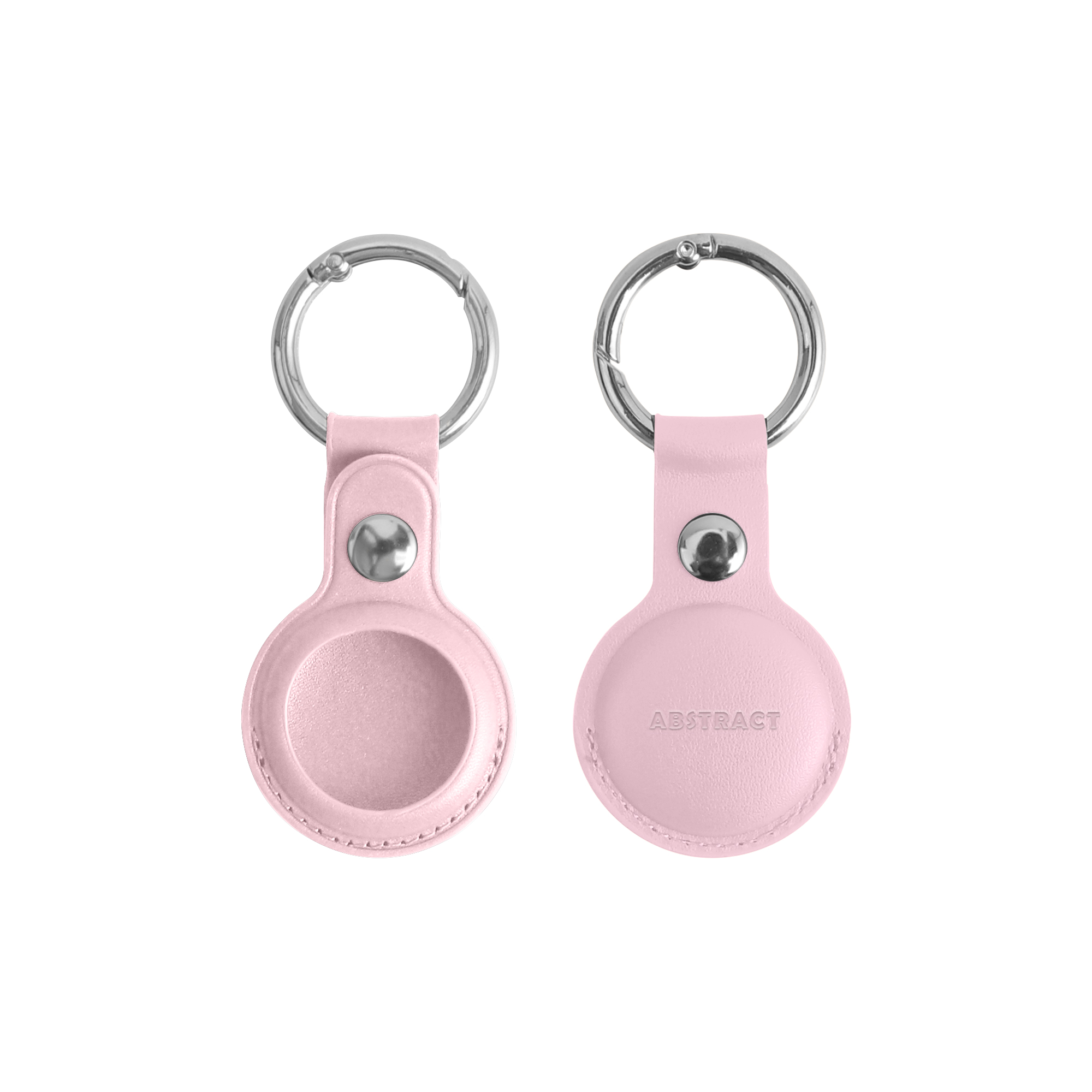 PU Leather AirTag Holder with Keyring - Image 12