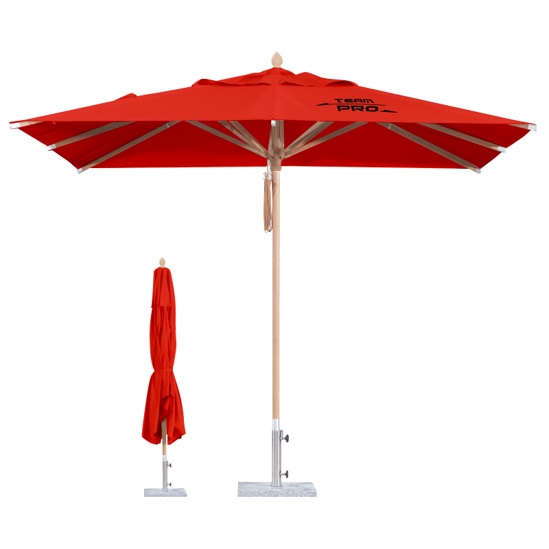3x3m Wind-resistant Square Stock Colour Outdoor Umbrella - Image 4