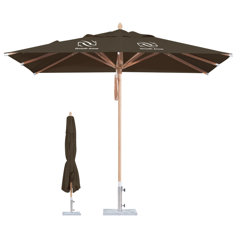 3x3m Wind-resistant Square Stock Colour Outdoor Umbrella - Image 11