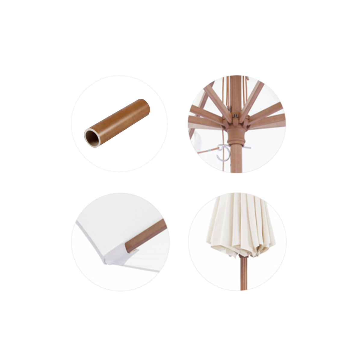 4x4m Wind-resistant Octagon Stock Colour Outdoor Umbrella - Image 14