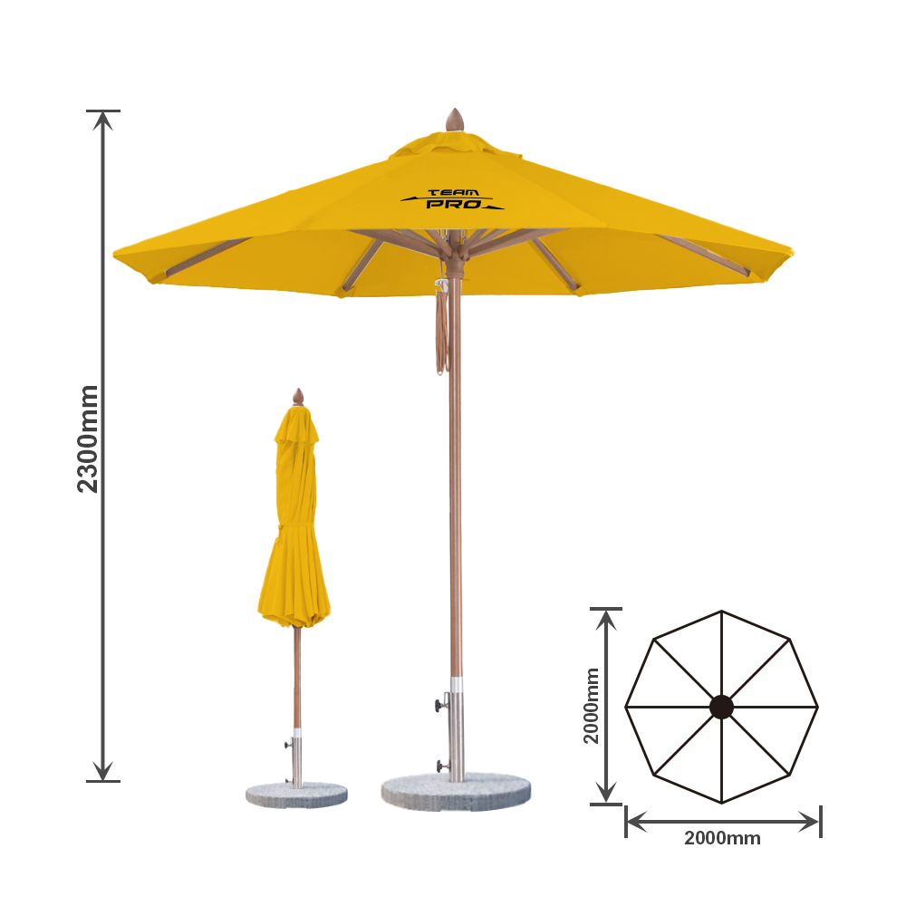 2x2m Wind-resistant Octagon Stock Colour Outdoor Umbrella - Image 2