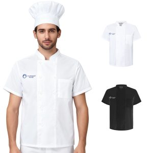 Classic Short Sleeves Double Breasted Chef Jacket