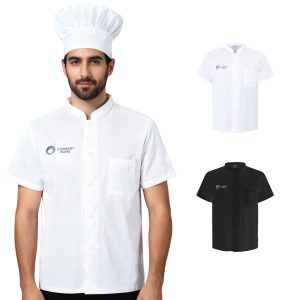 Classic Short Sleeves Single Breasted Chef Jacket