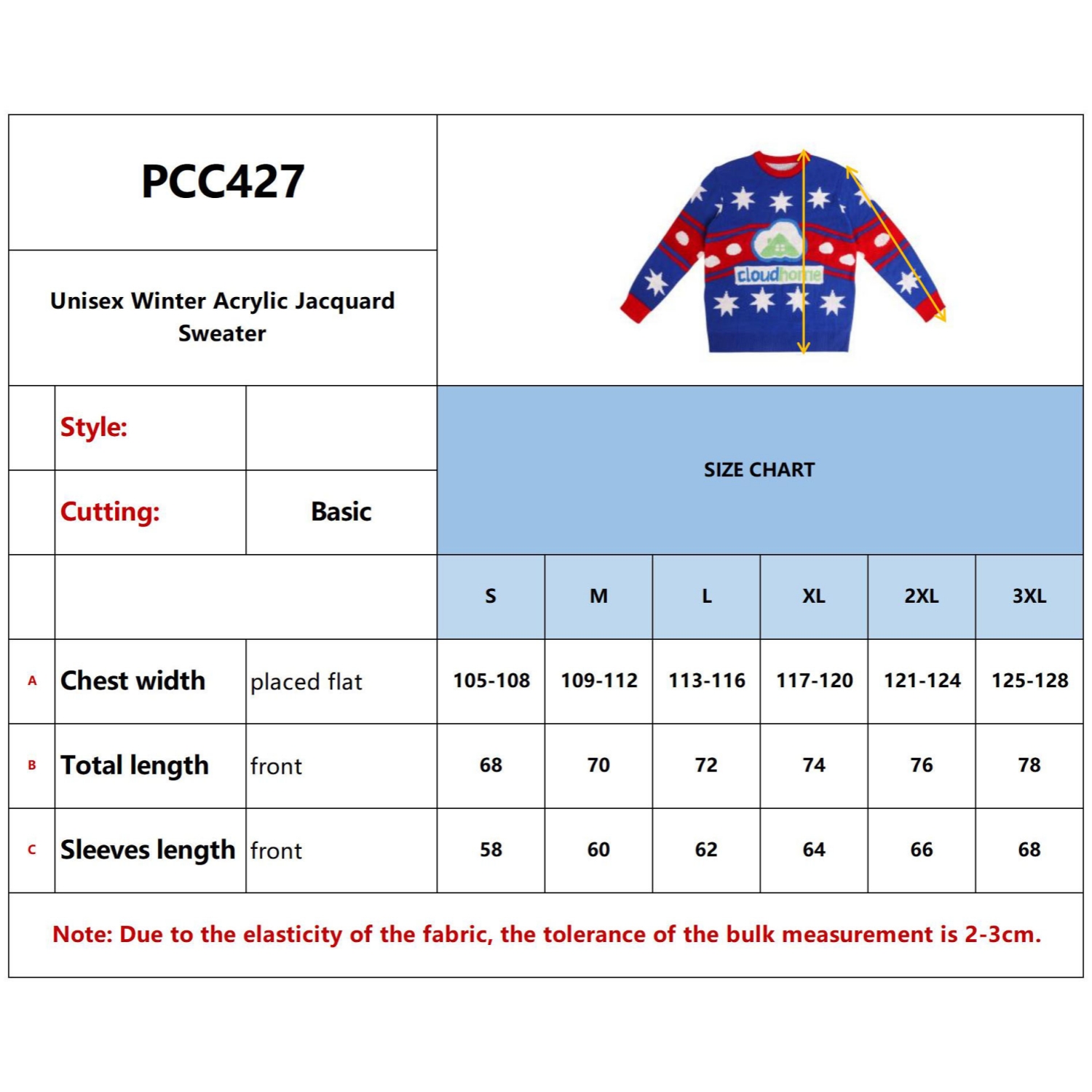 Unisex Winter Acrylic Jacquard Sweater - Image 11