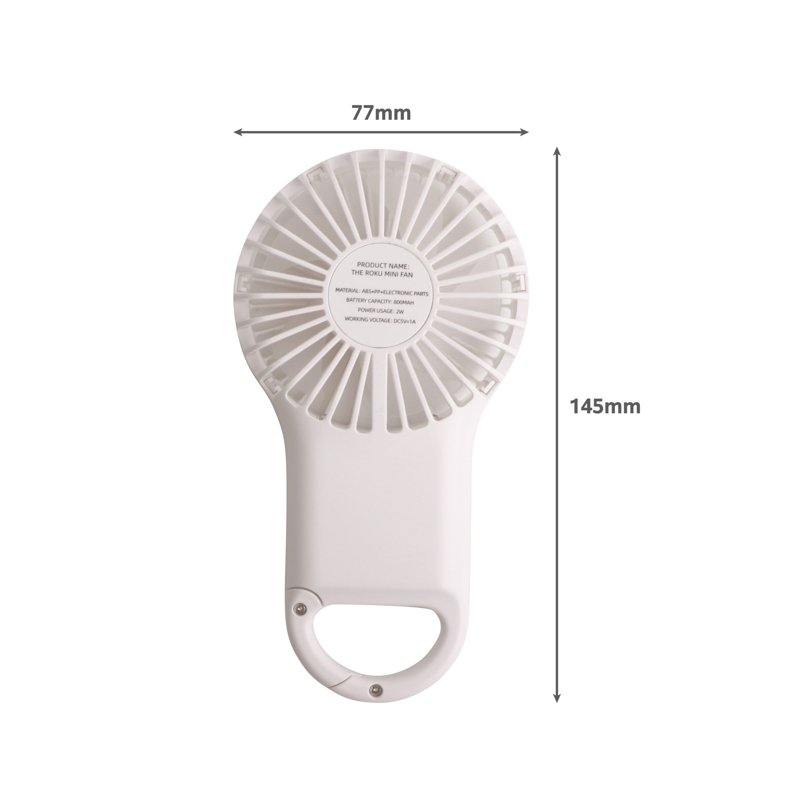 Carabiner Mini Fan with LED Light - Image 6