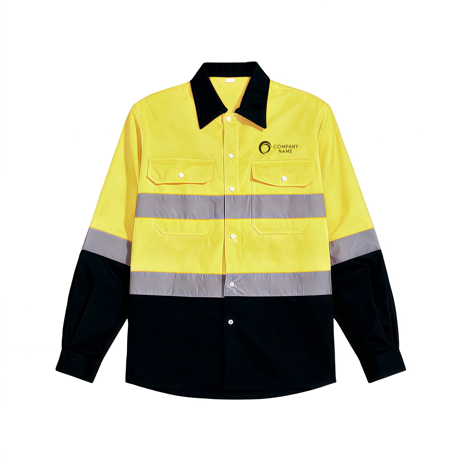 Unisex Cotton Hi-Vis Reflective L/S Shirt - Image 5