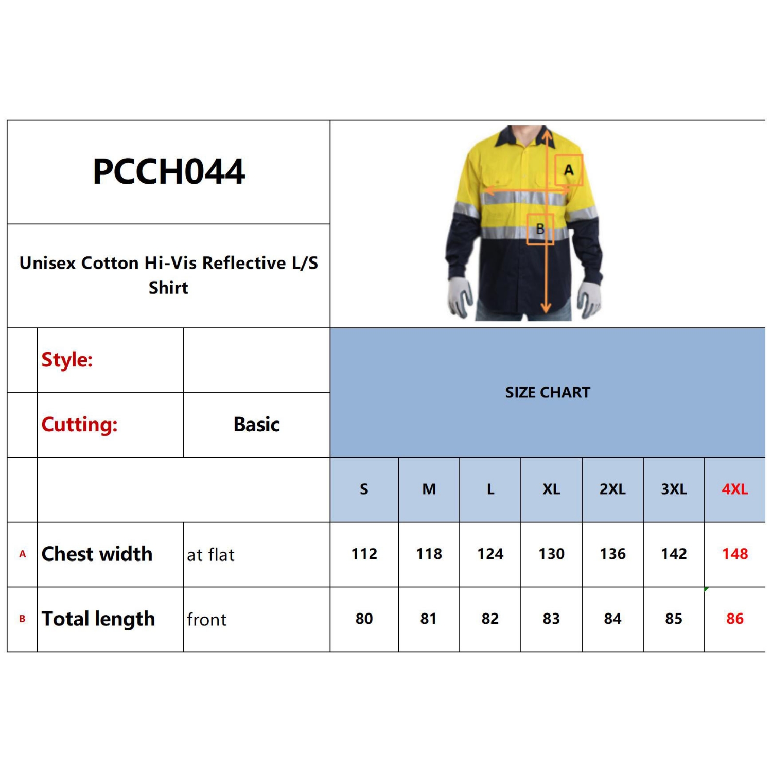 Unisex Cotton Hi-Vis Reflective L/S Shirt - Image 12