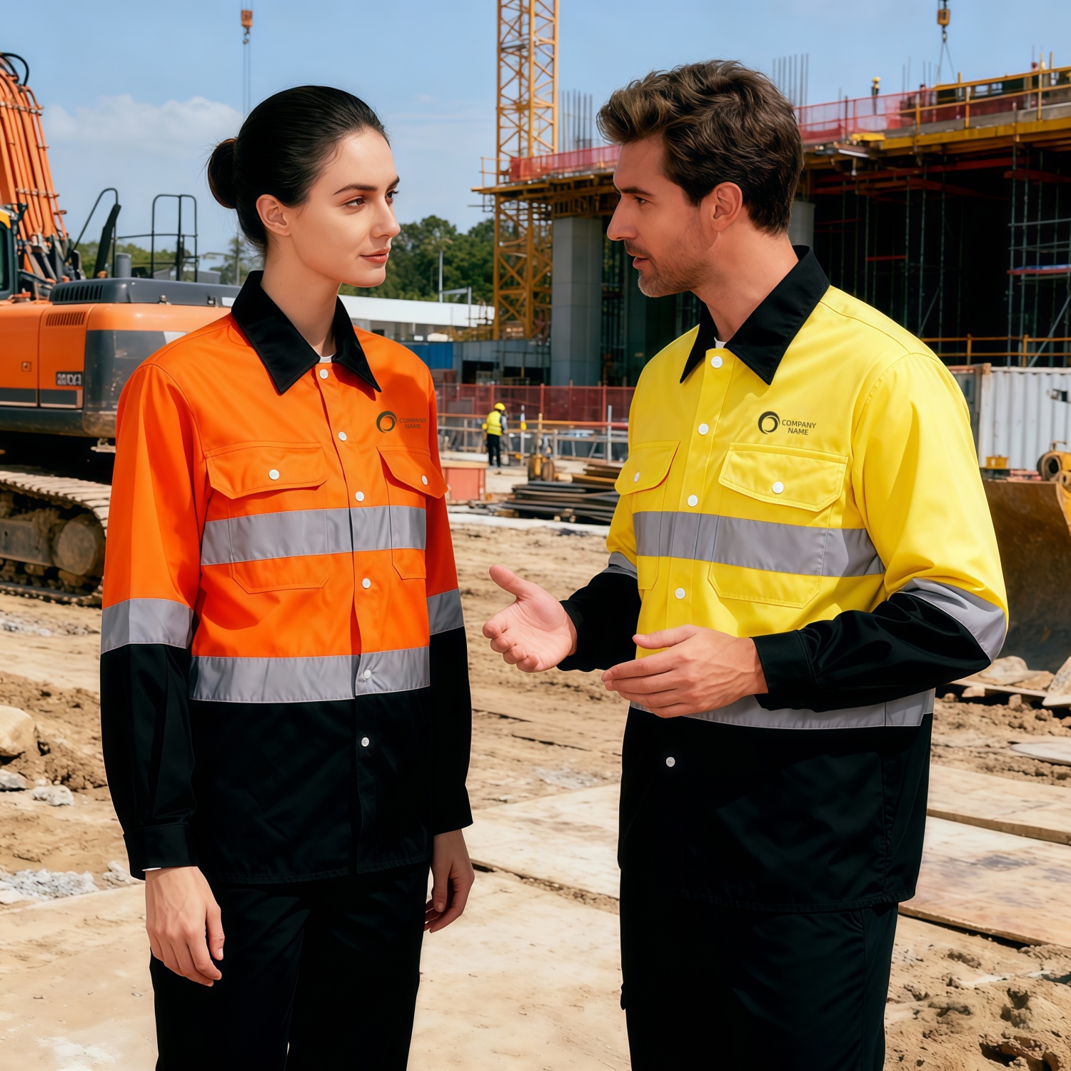 Unisex Cotton Hi-Vis Reflective L/S Shirt - Image 2