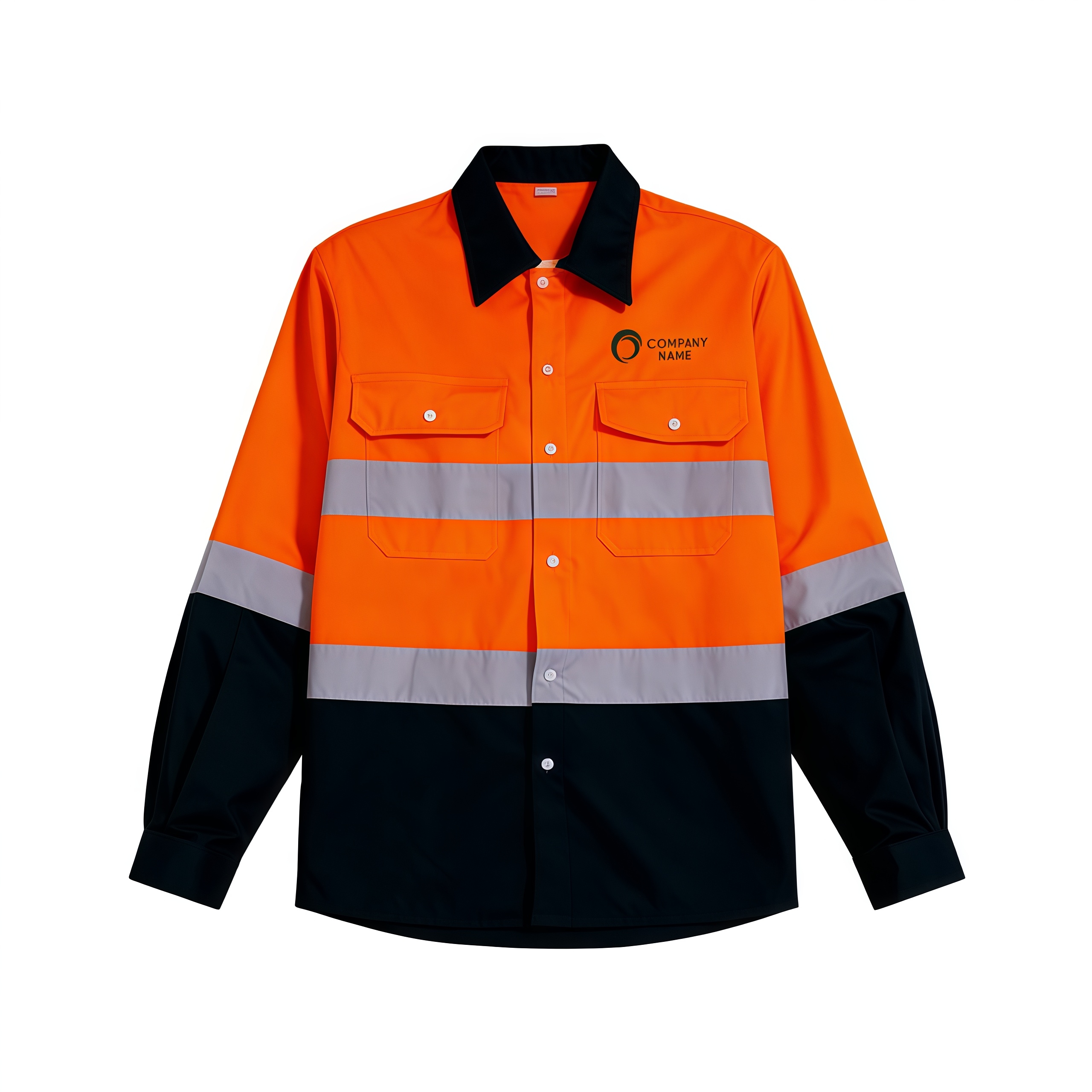 Unisex Cotton Hi-Vis Reflective L/S Shirt - Image 4