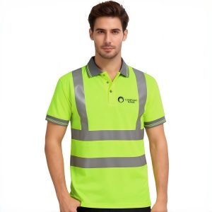 Unisex Polyester Hi-Vis Reflective S/S Polo