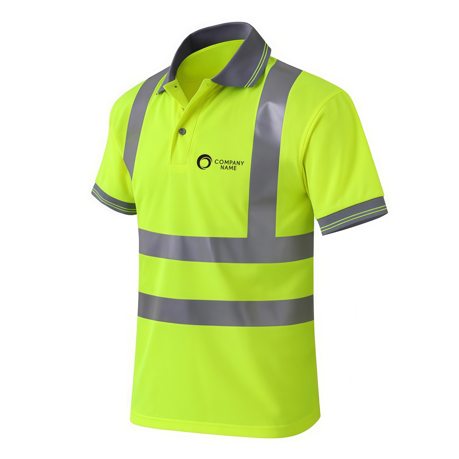 Unisex Polyester Hi-Vis Reflective S/S Polo - Image 3