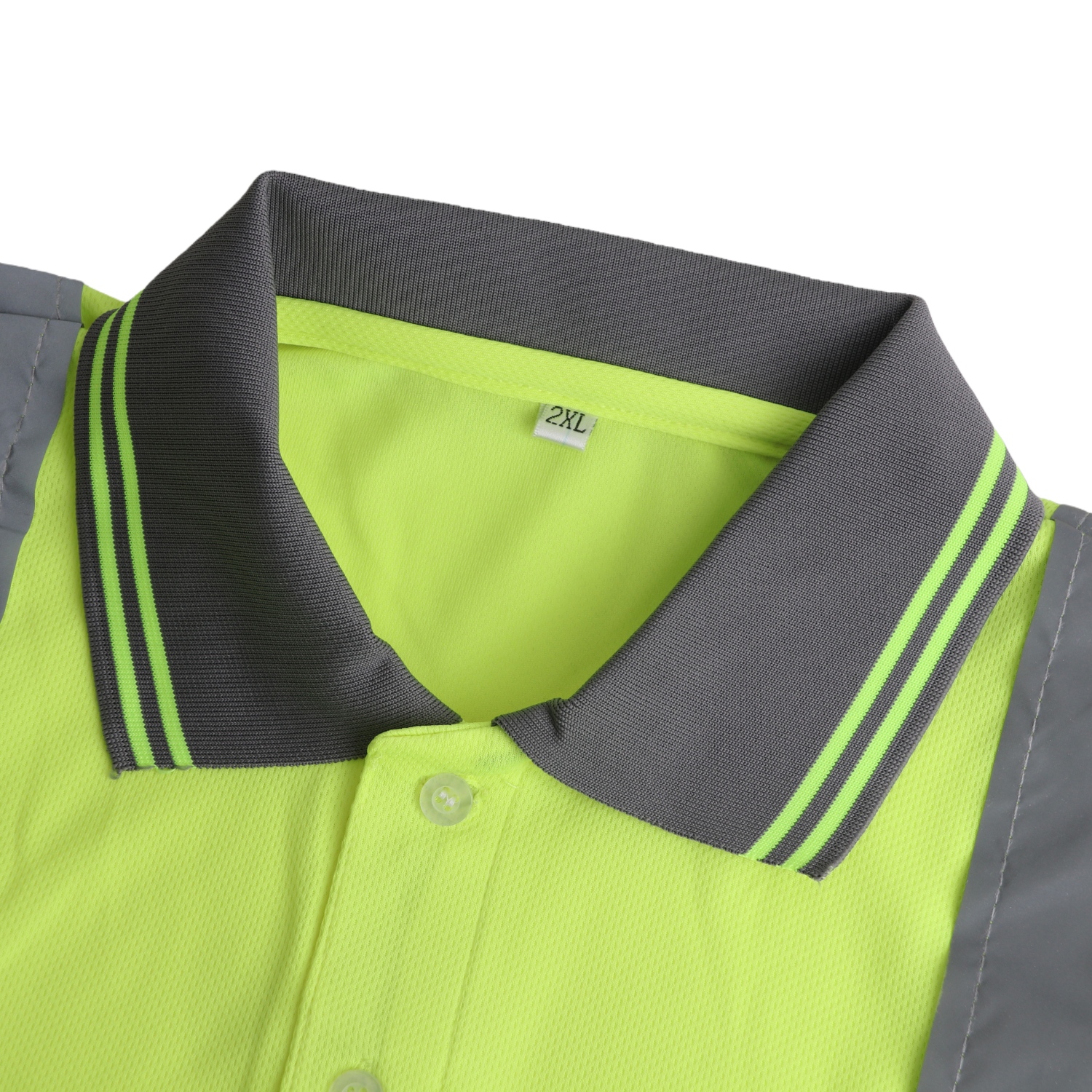 Unisex Polyester Hi-Vis Reflective S/S Polo - Image 5