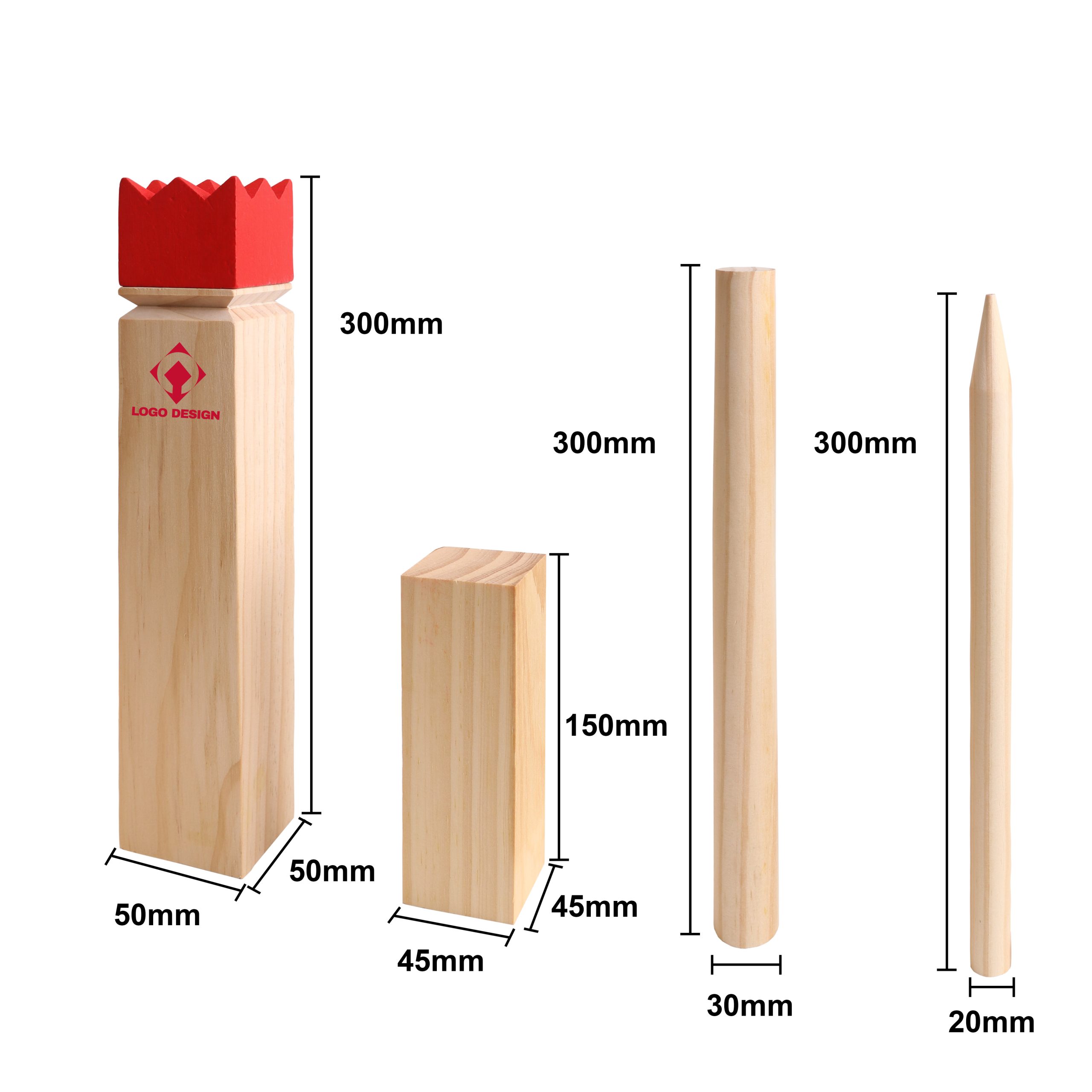 Premium Wooden Kubb Set - Image 4