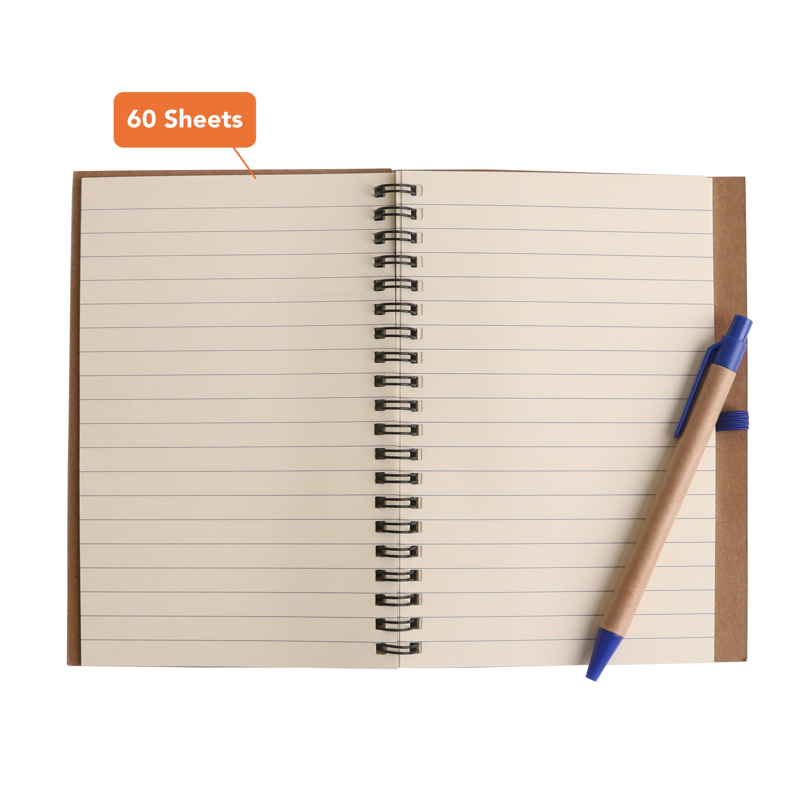 Kraft Notebook with Ballpoint Pen - Image 5