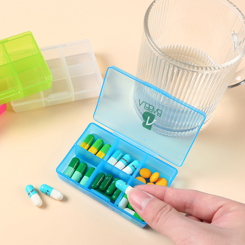 Square Six Compartment Pill Box - Image 7
