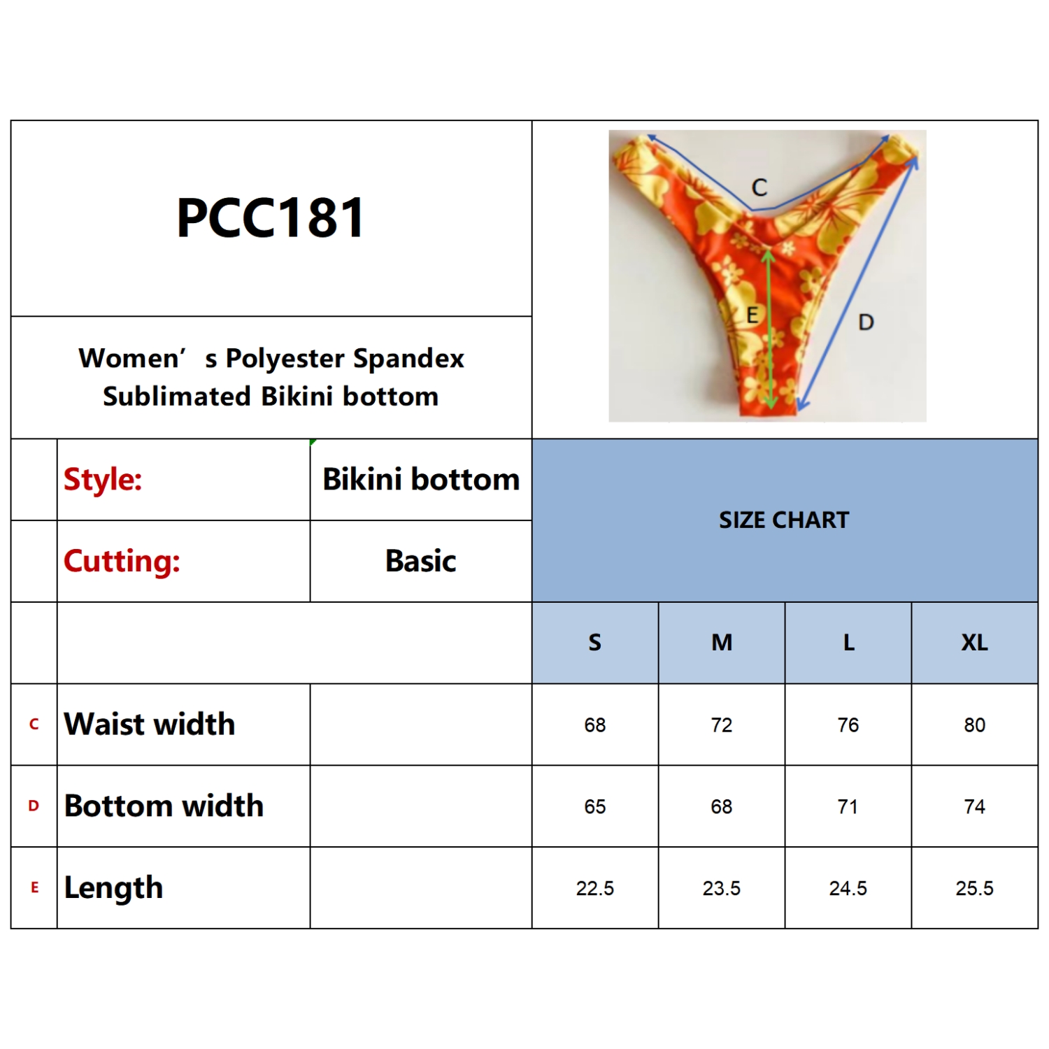 Women's Polyester Spandex Sublimated Bikini bottom - Image 11