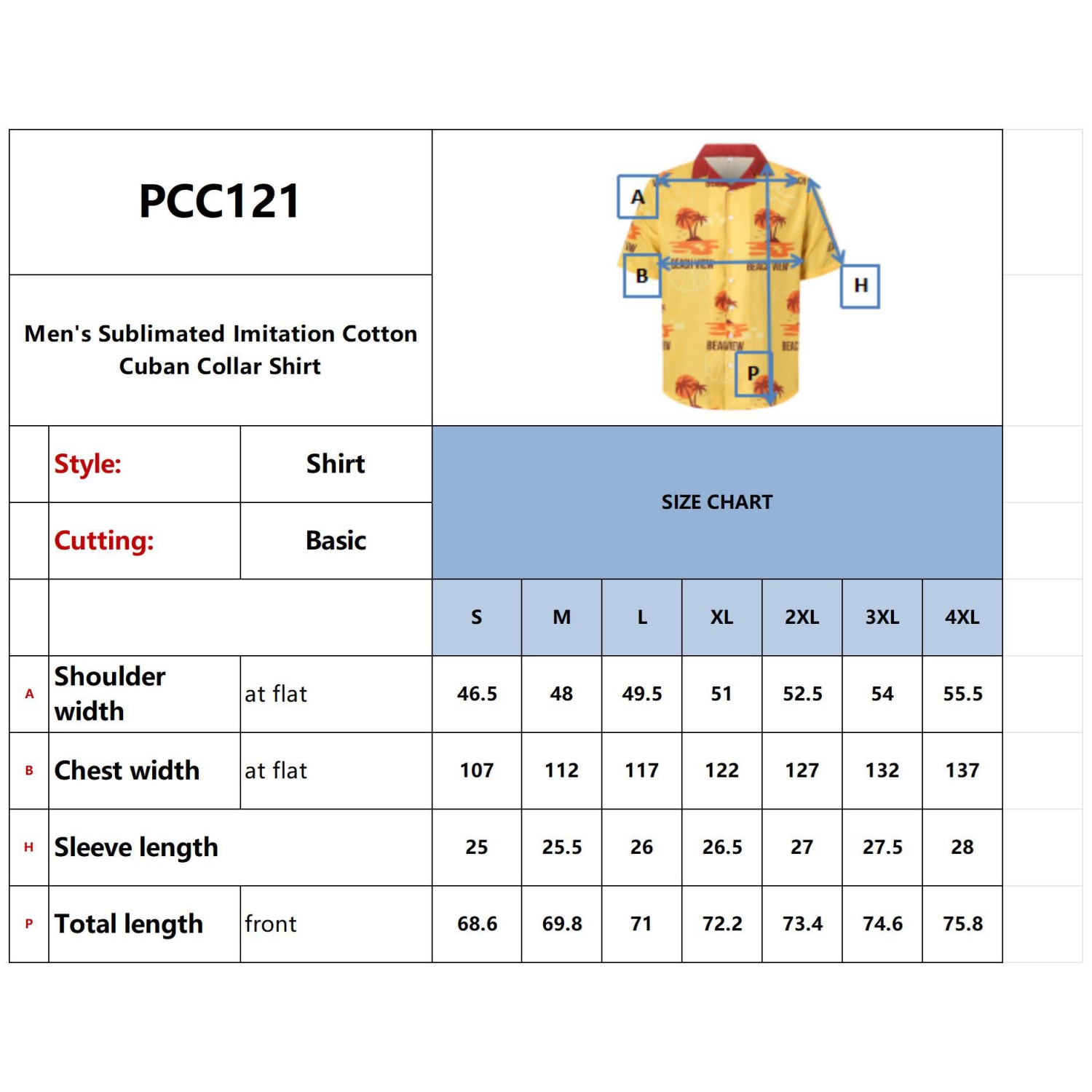 Men's Sublimated Imitation Cotton Cuban Collar Shirt - Image 10