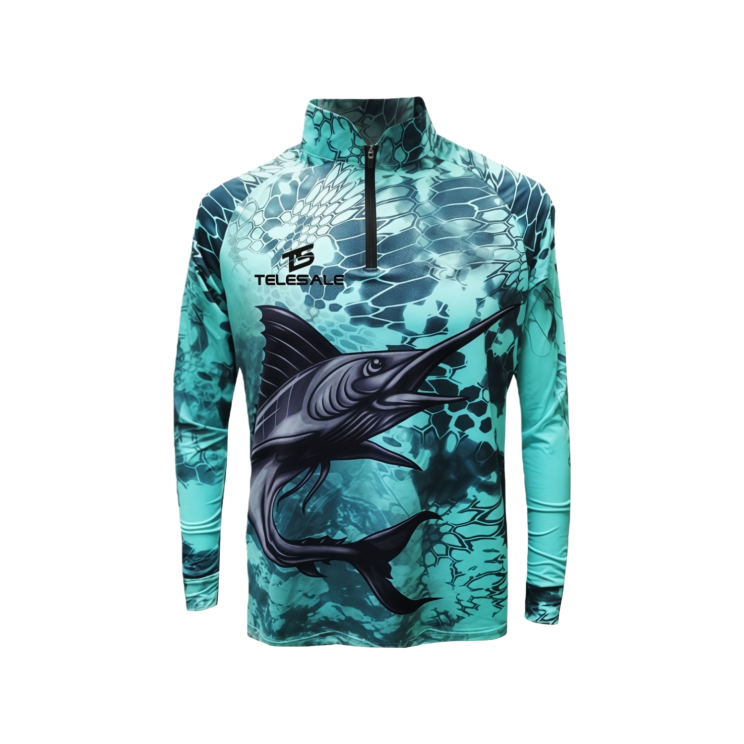 Men's Polyester Spandex Sublimated 1/4 Zip Fishing Pullover - Image 3