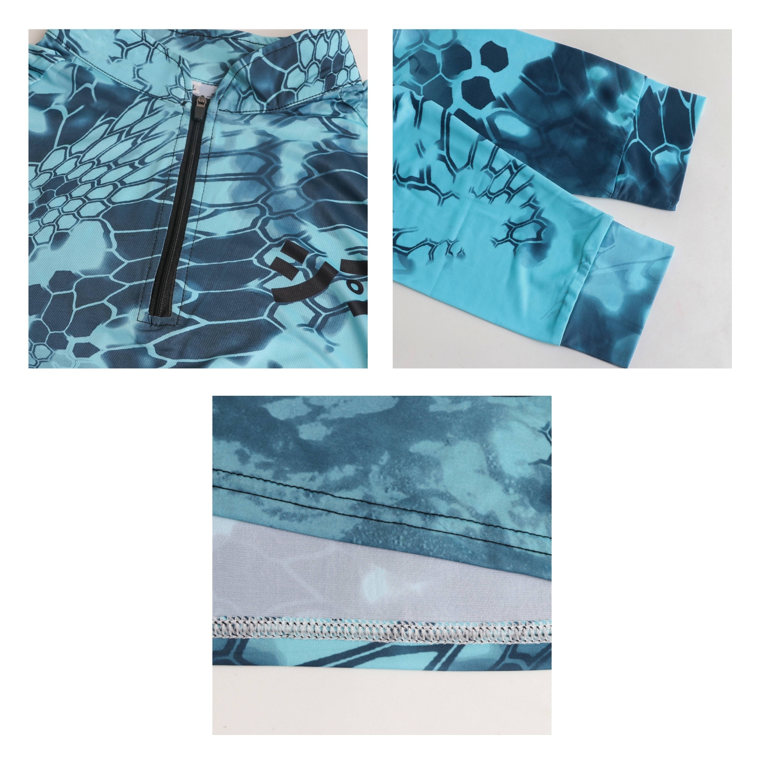 Men's Polyester Spandex Sublimated 1/4 Zip Fishing Pullover - Image 6