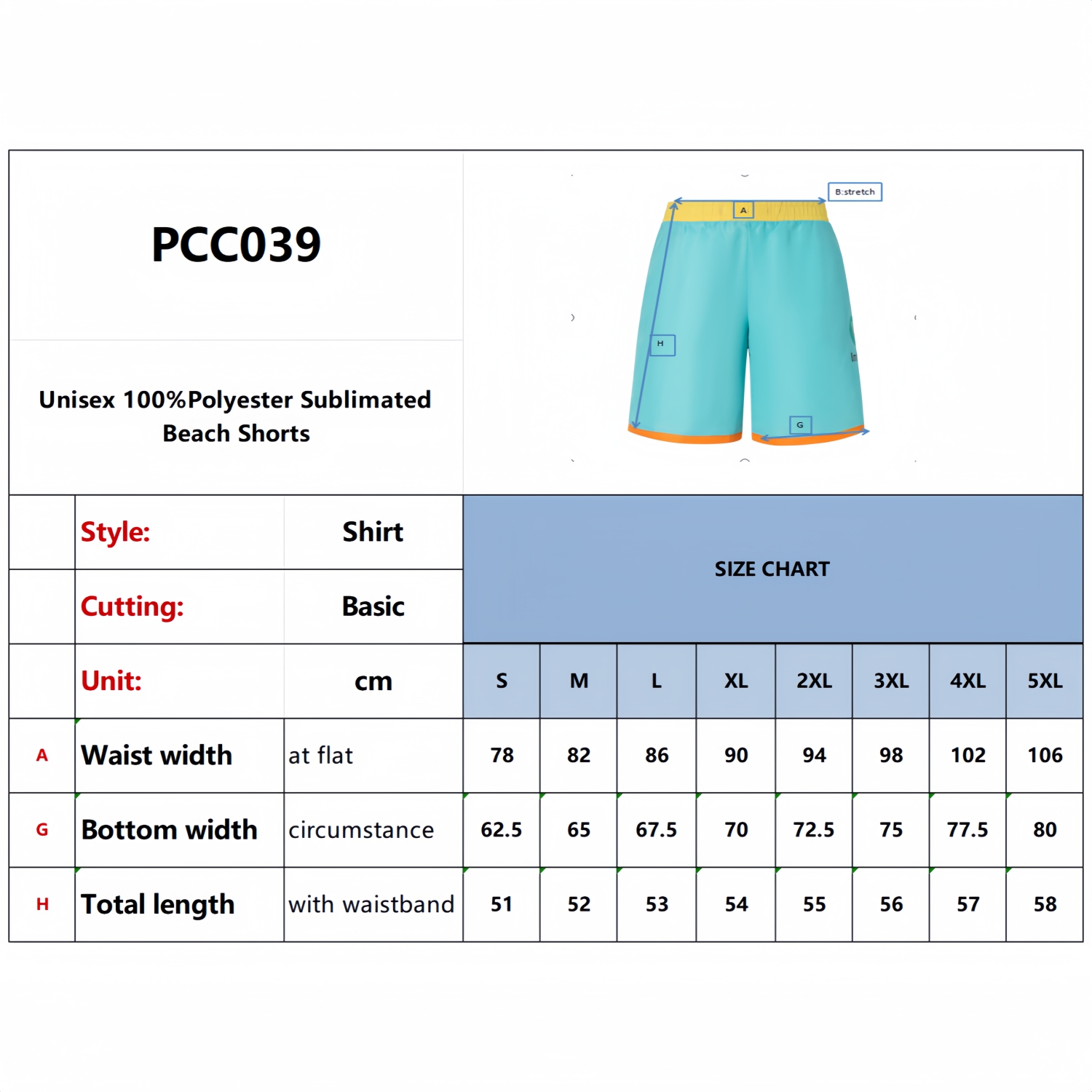 Men's Polyester Sublimated Beach Shorts - Image 11