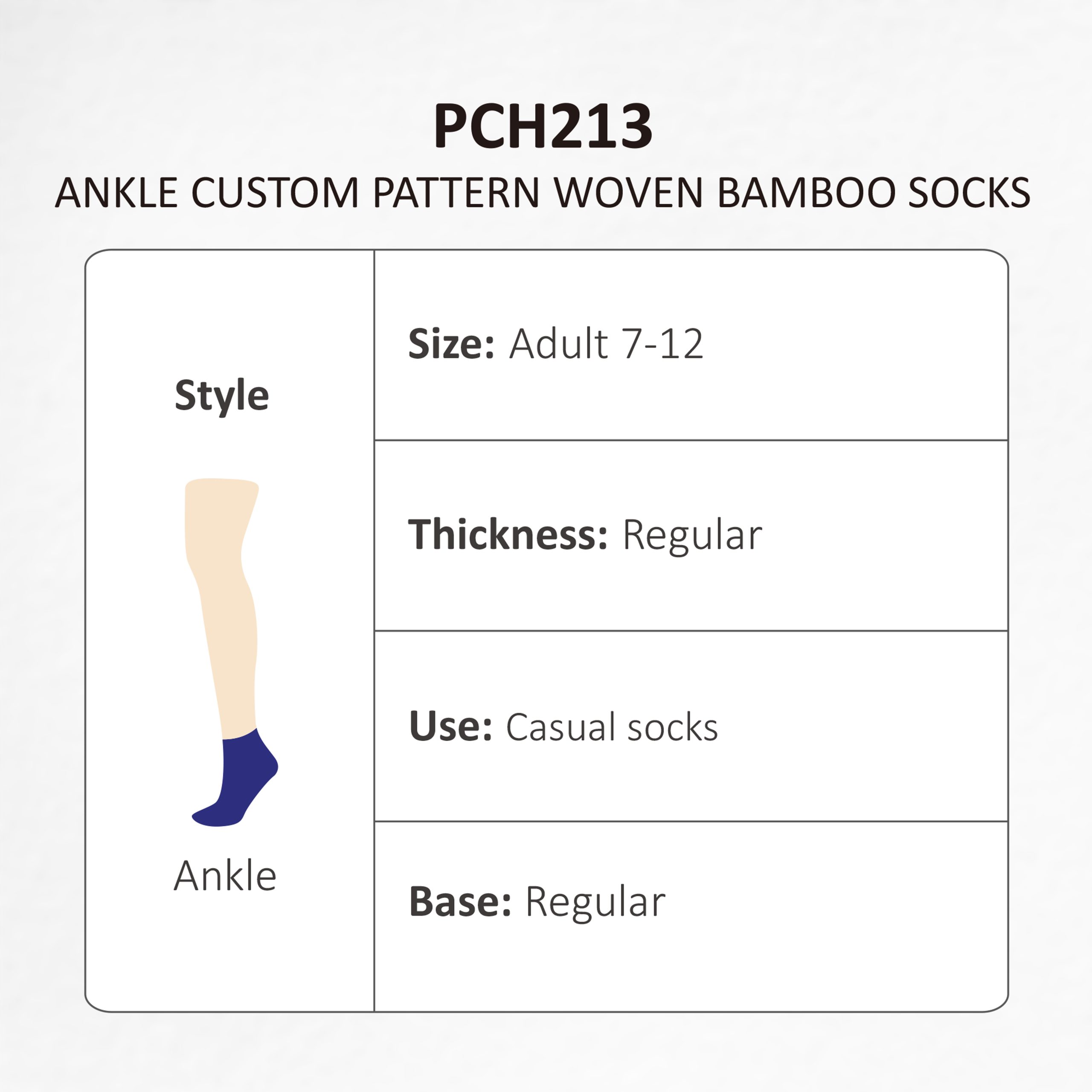 Ankle Custom Pattern Woven Bamboo Socks - Image 10