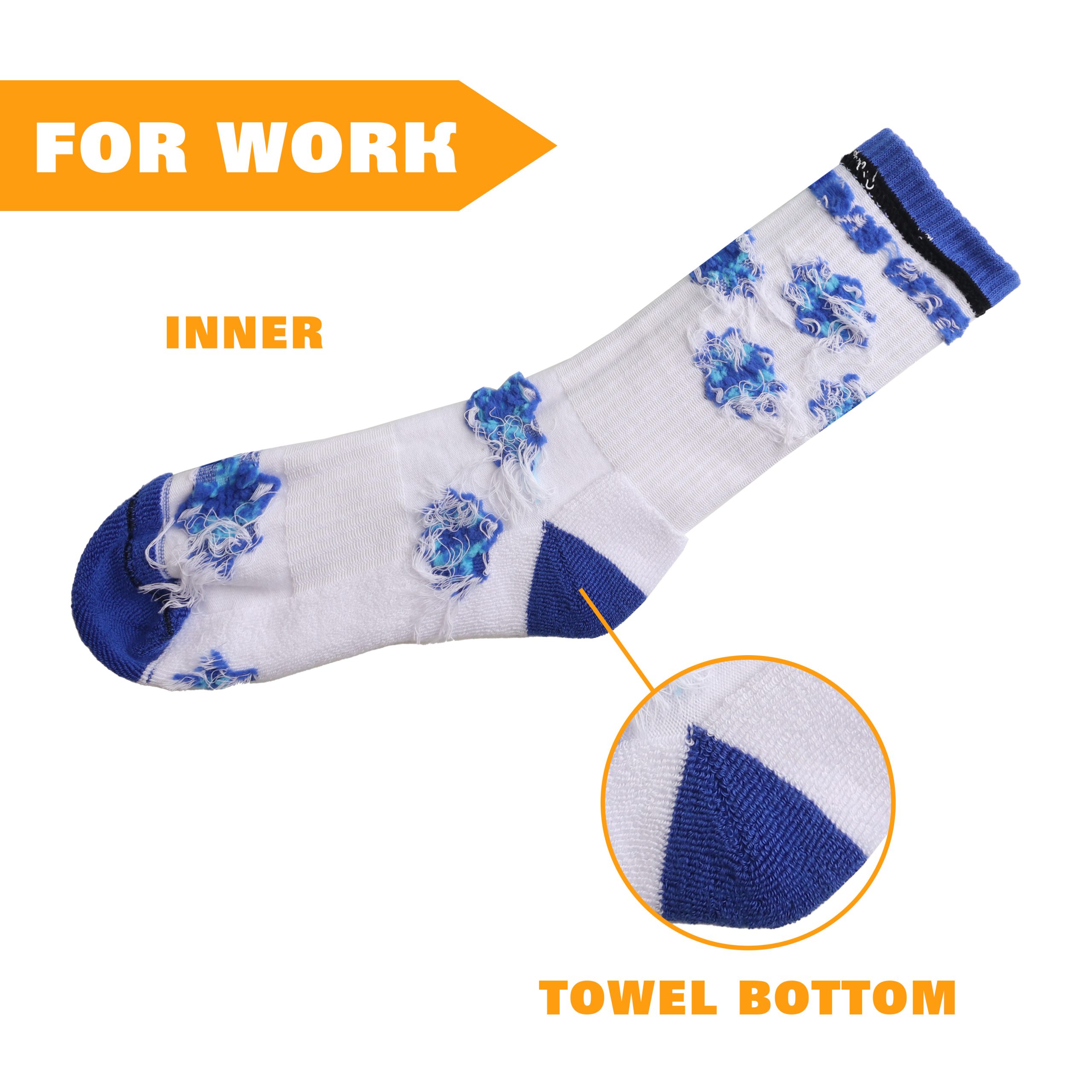 Crew Woven Work Socks - With Towel Bottom - Image 5