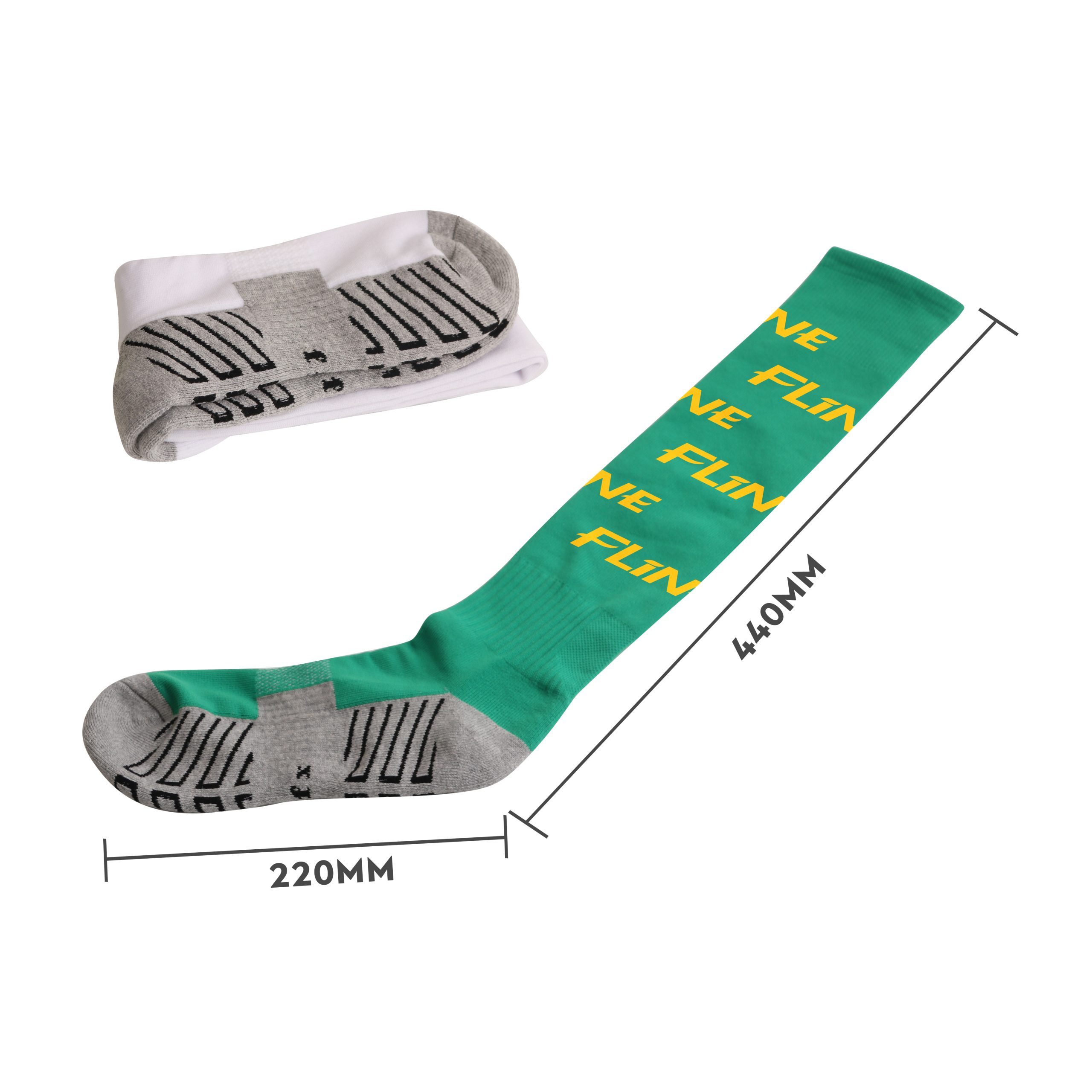 Knee High Custom Pattern Football Socks - With Towel Bottom - Image 5