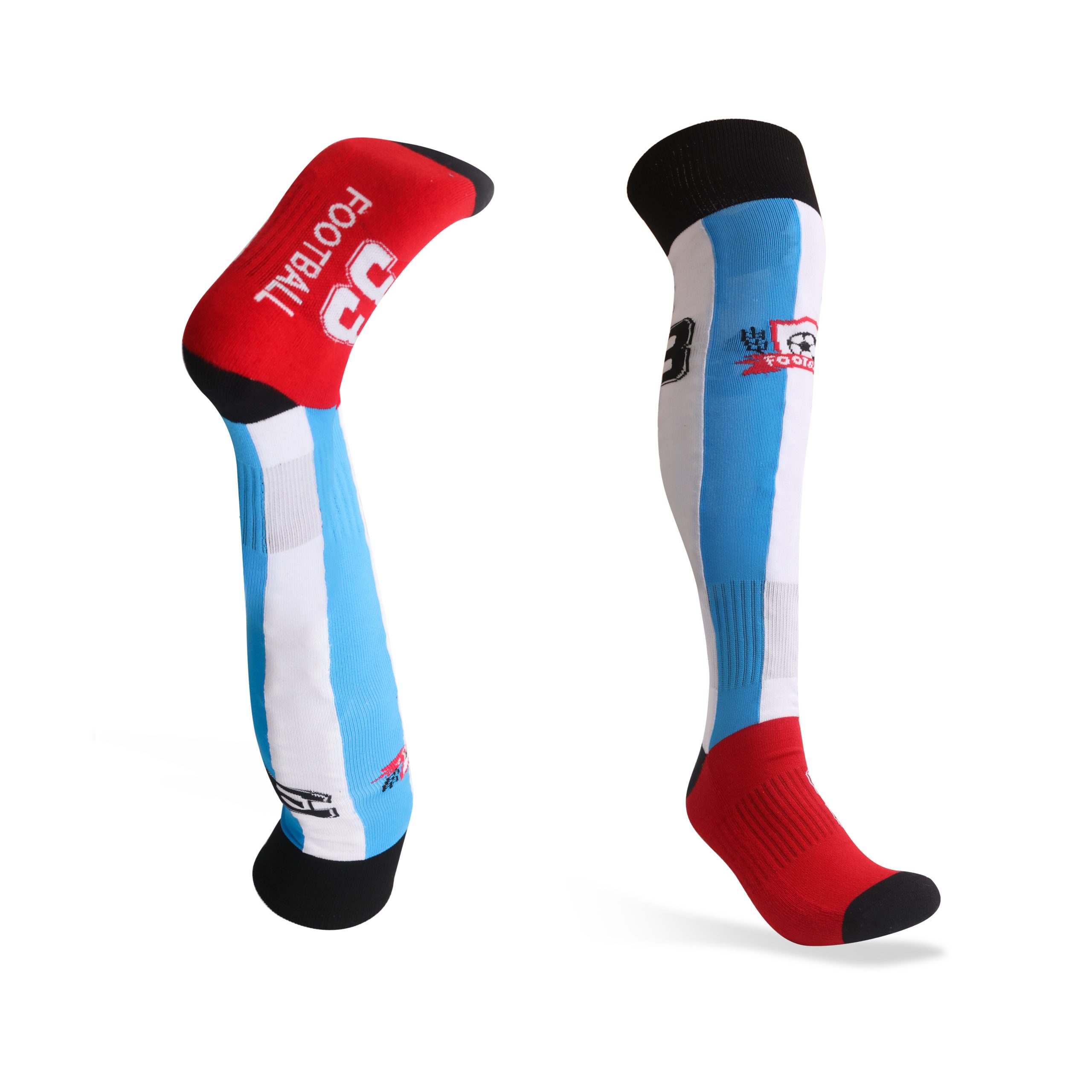 Knee High Custom Pattern Football Socks - With Towel Bottom - Image 2
