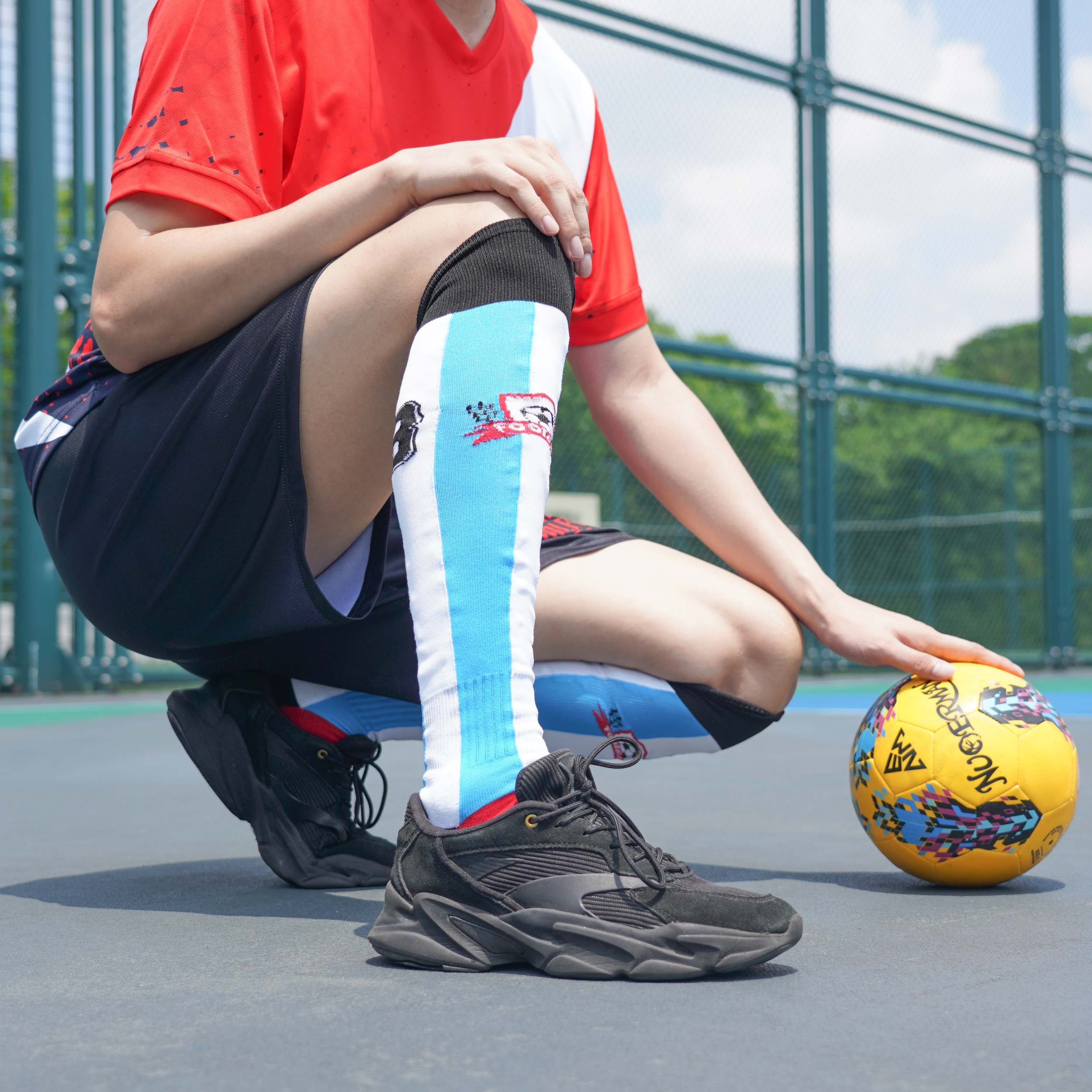 Knee High Custom Pattern Football Socks - With Towel Bottom - Image 4