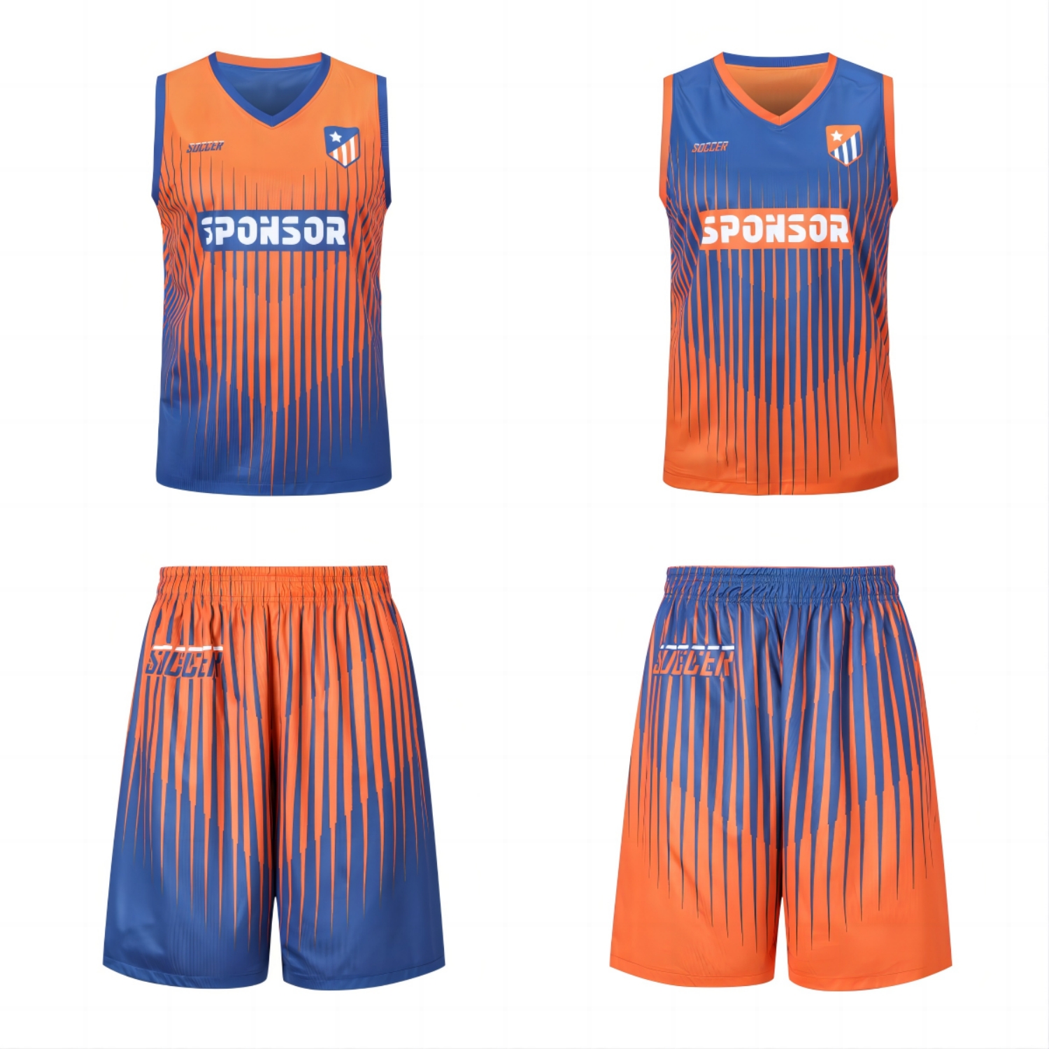 Unisex Adults 100% Polyester Sublimated Reversible Basketball Singlet - Image 4
