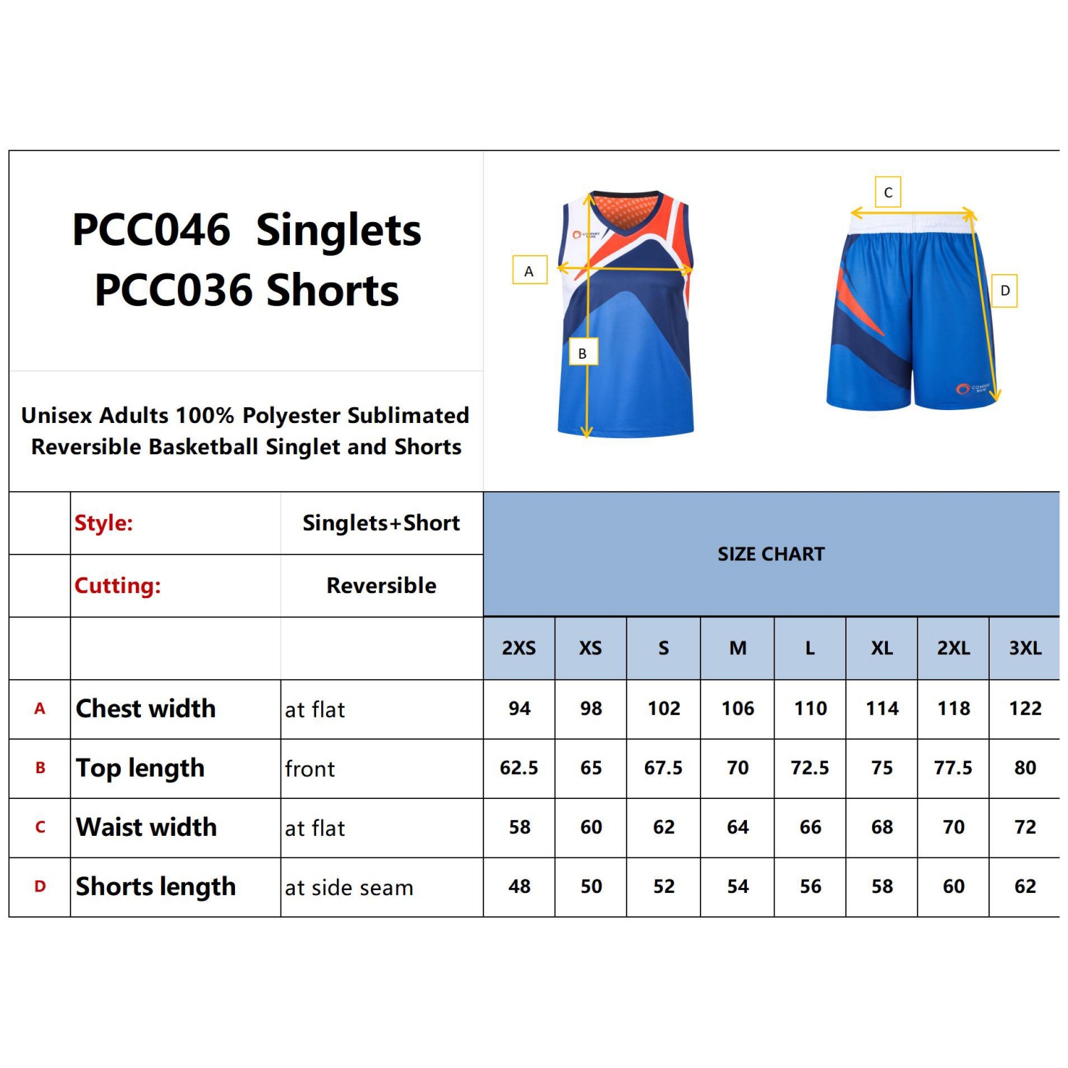 Unisex Adults 100% Polyester Sublimated Reversible Basketball Singlet - Image 12