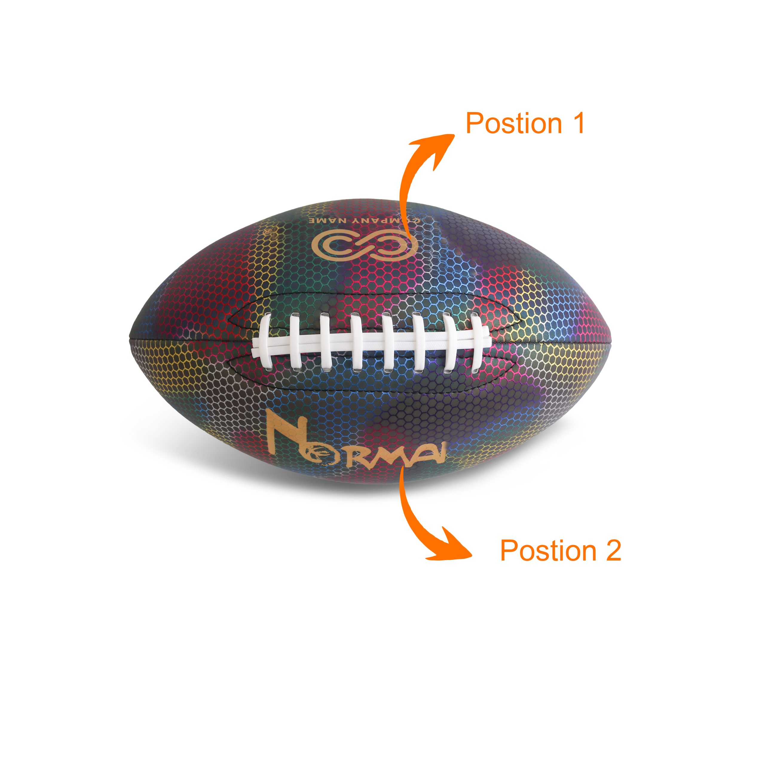 Holographic Glowing American Football - Image 3