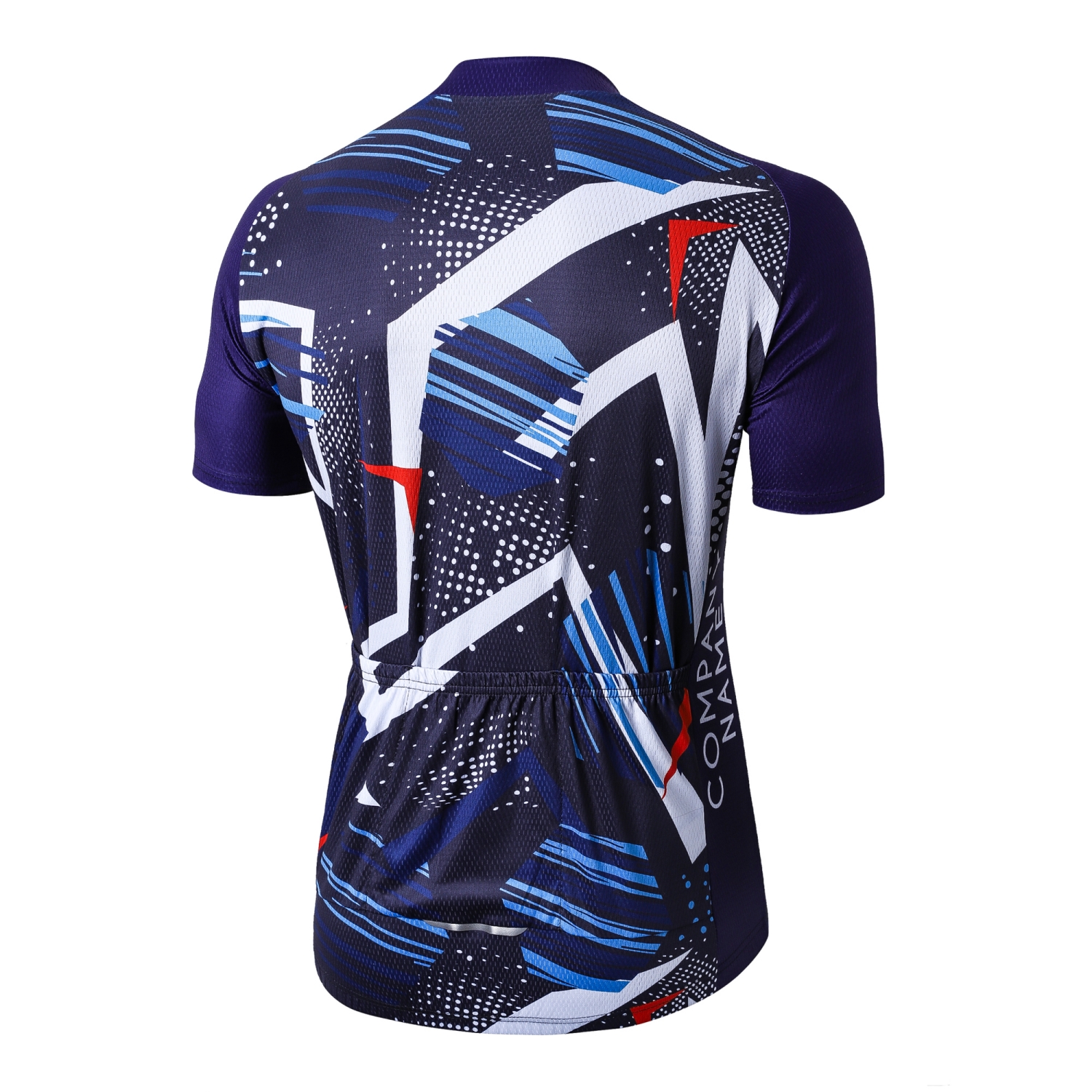 Unisex Sublimated Stand Collar Raglan Short Sleeves Cycling Jersey - Image 4