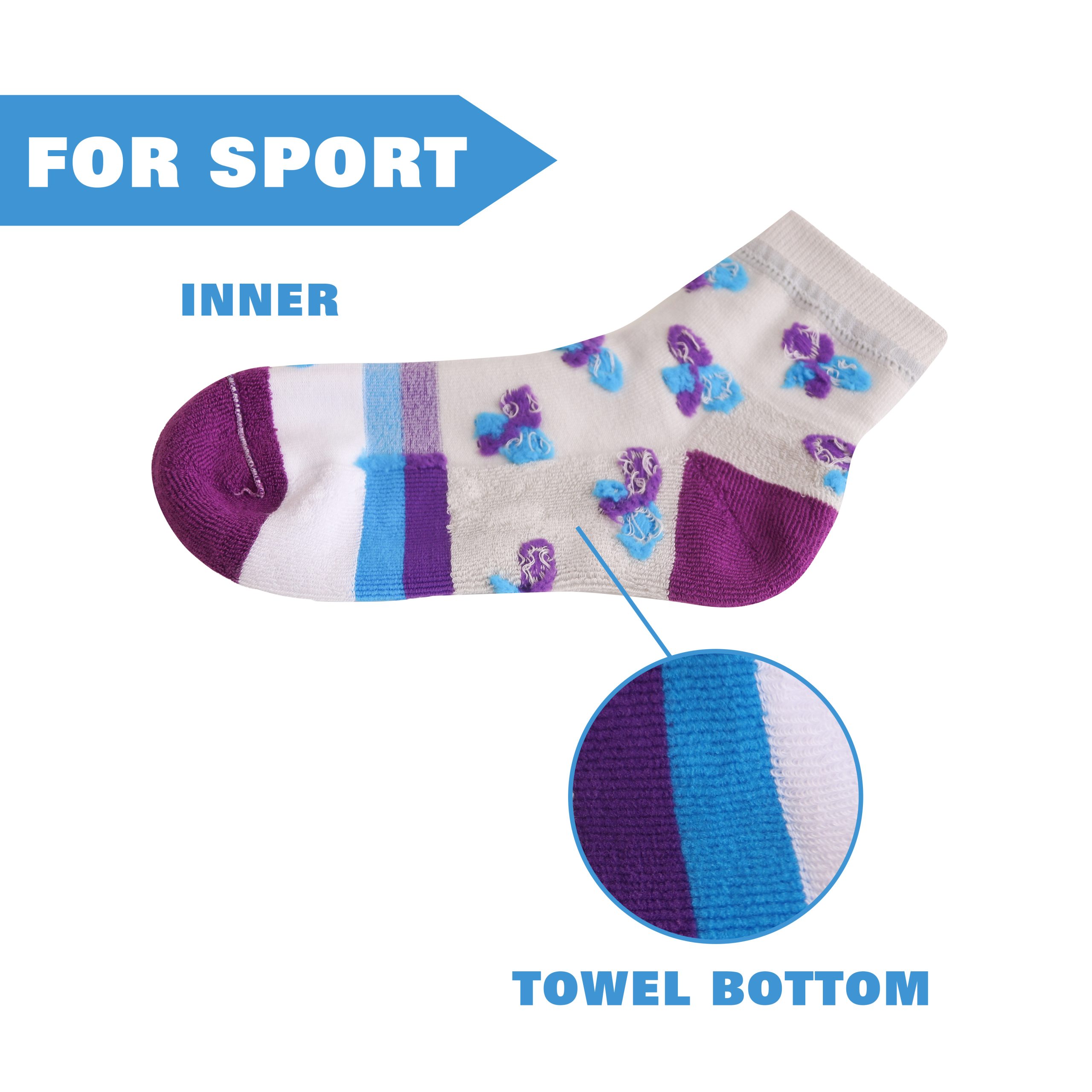 Ankle Custom Pattern Socks - With Towel Bottom - Image 7