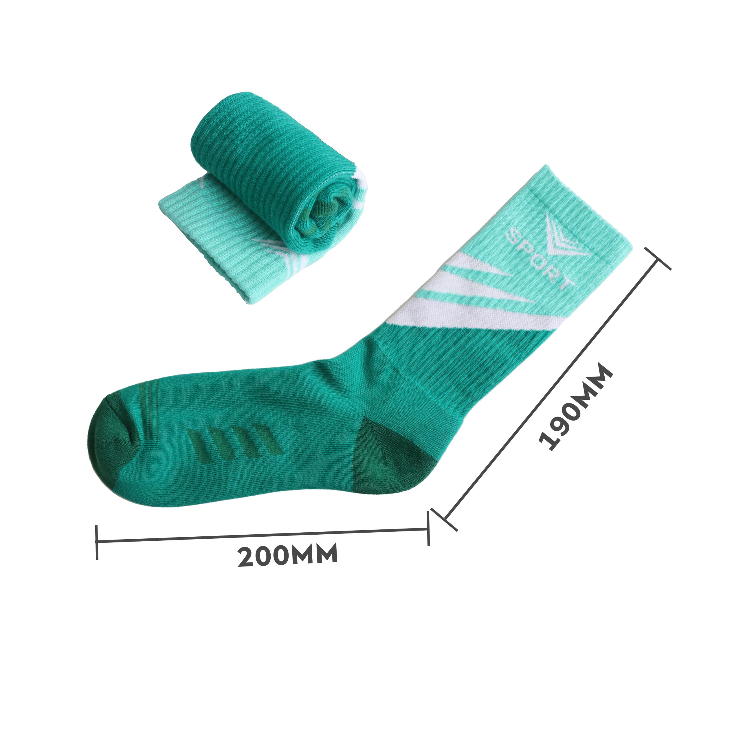 Crew Woven Sport Socks - With Towel Bottom - Image 3