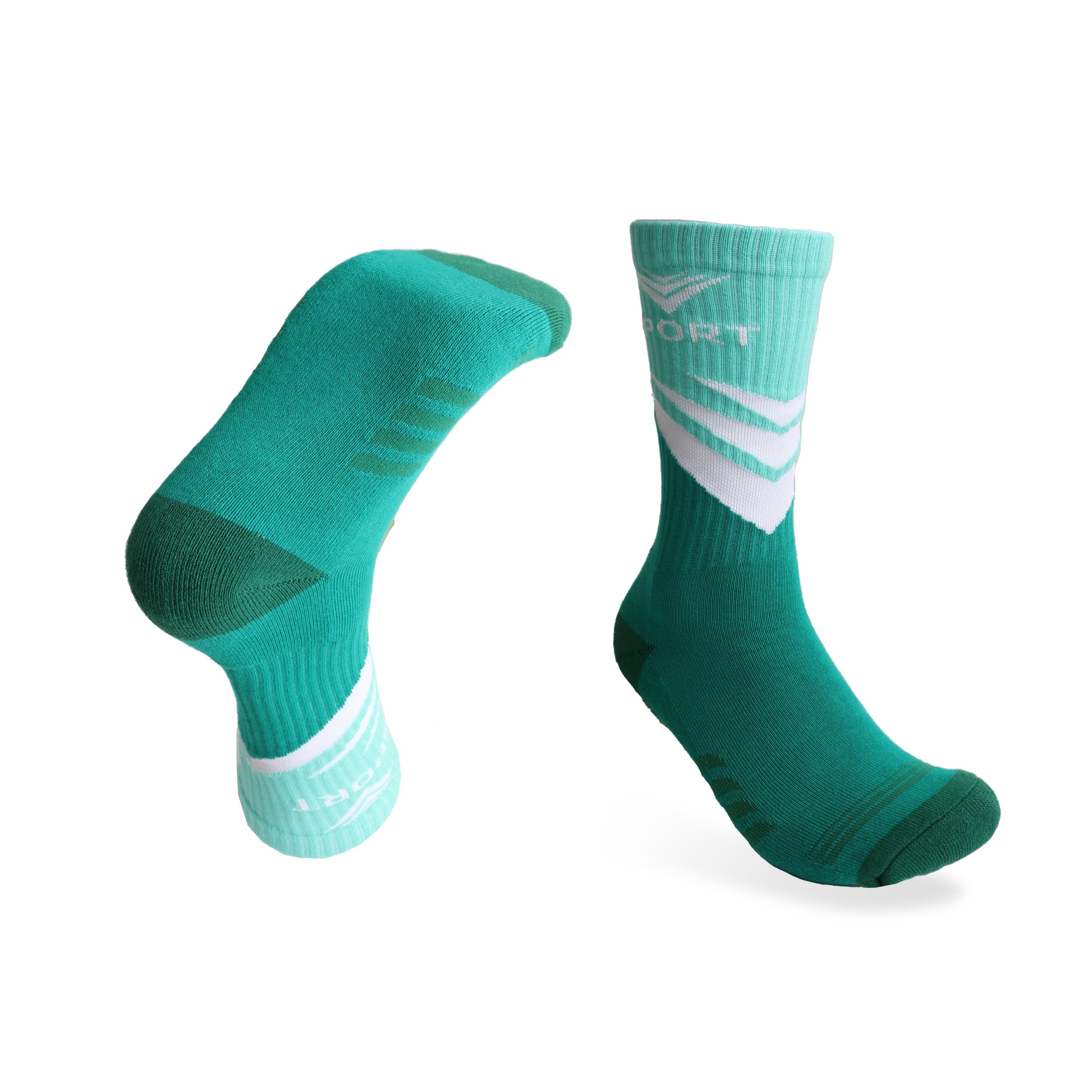 Crew Woven Sport Socks - With Towel Bottom - Image 2