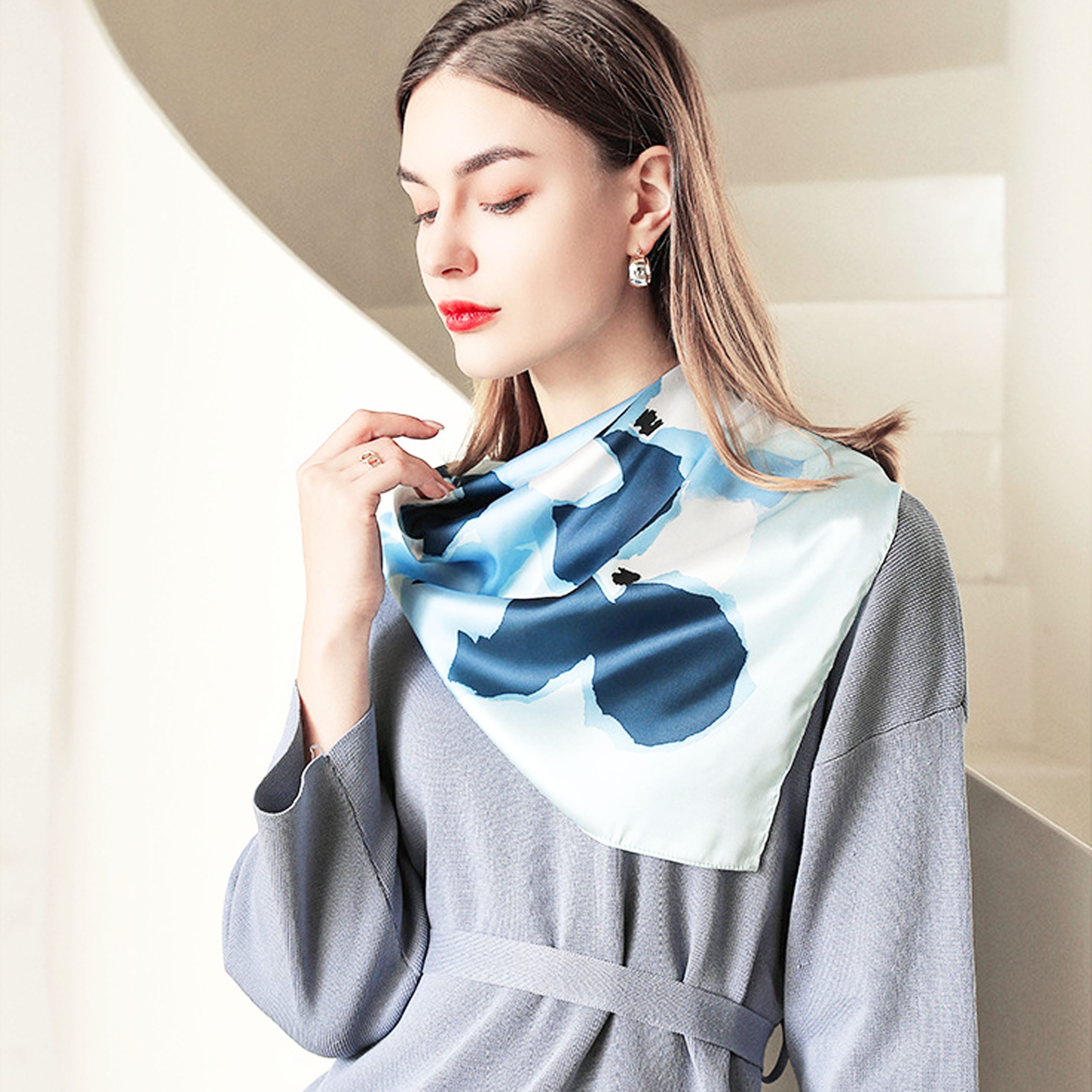 Silk Chiffon Scarf - Image 6