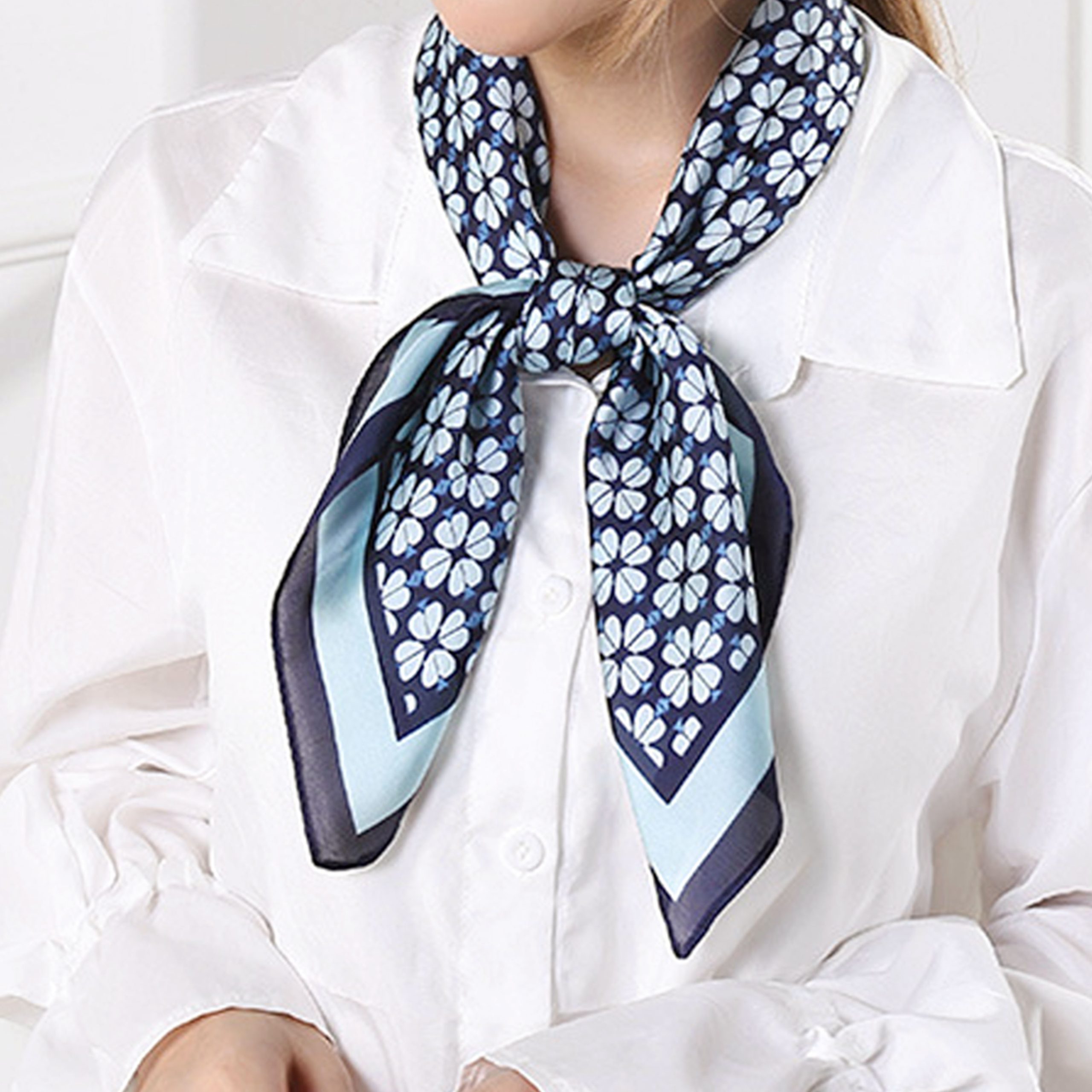 Silk Chiffon Scarf - Image 8