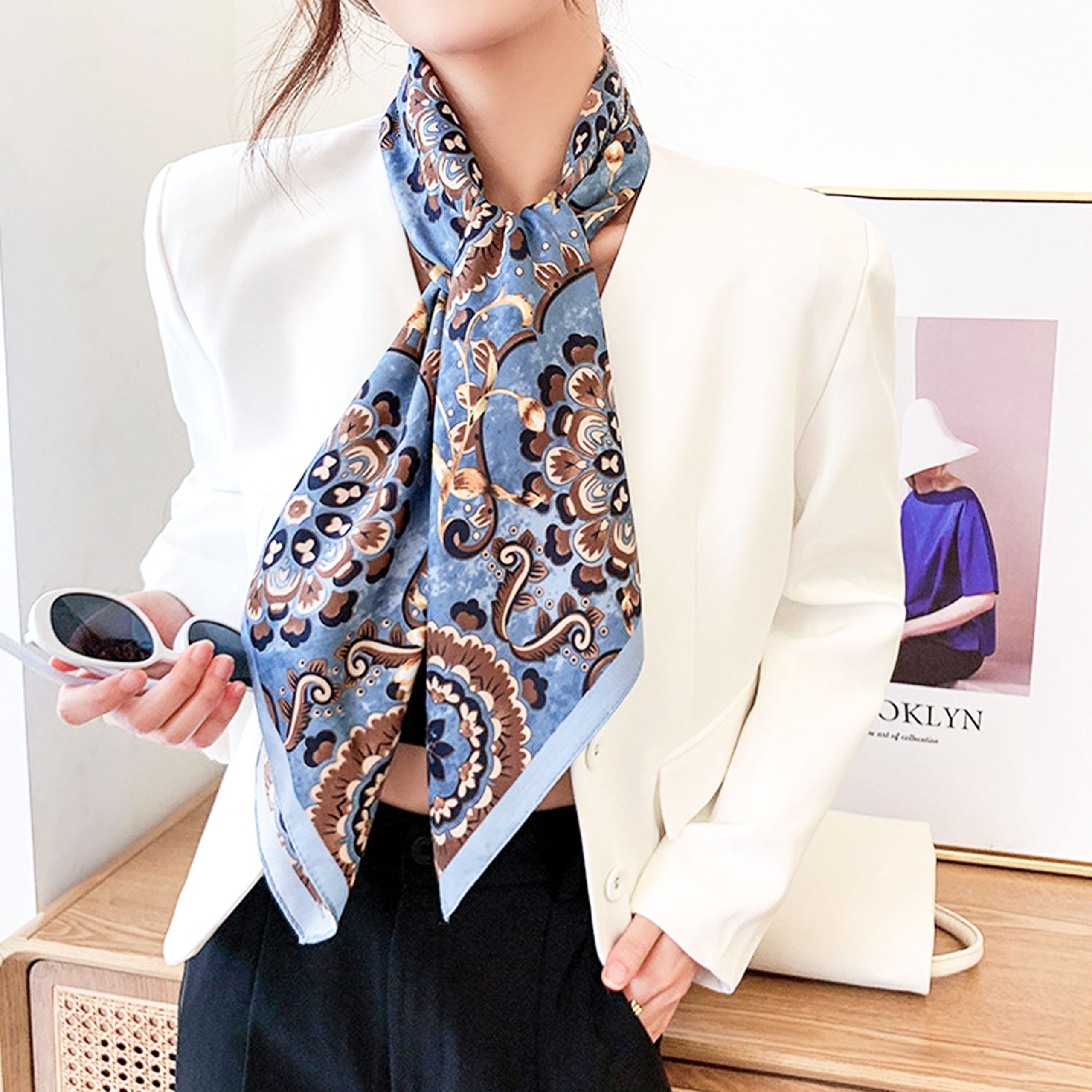 Silk Chiffon Scarf - Image 4