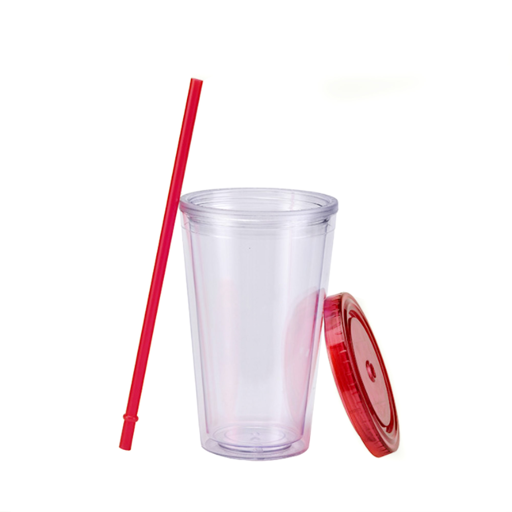 16oz Plastic Cups with Lids & Straws - Image 8